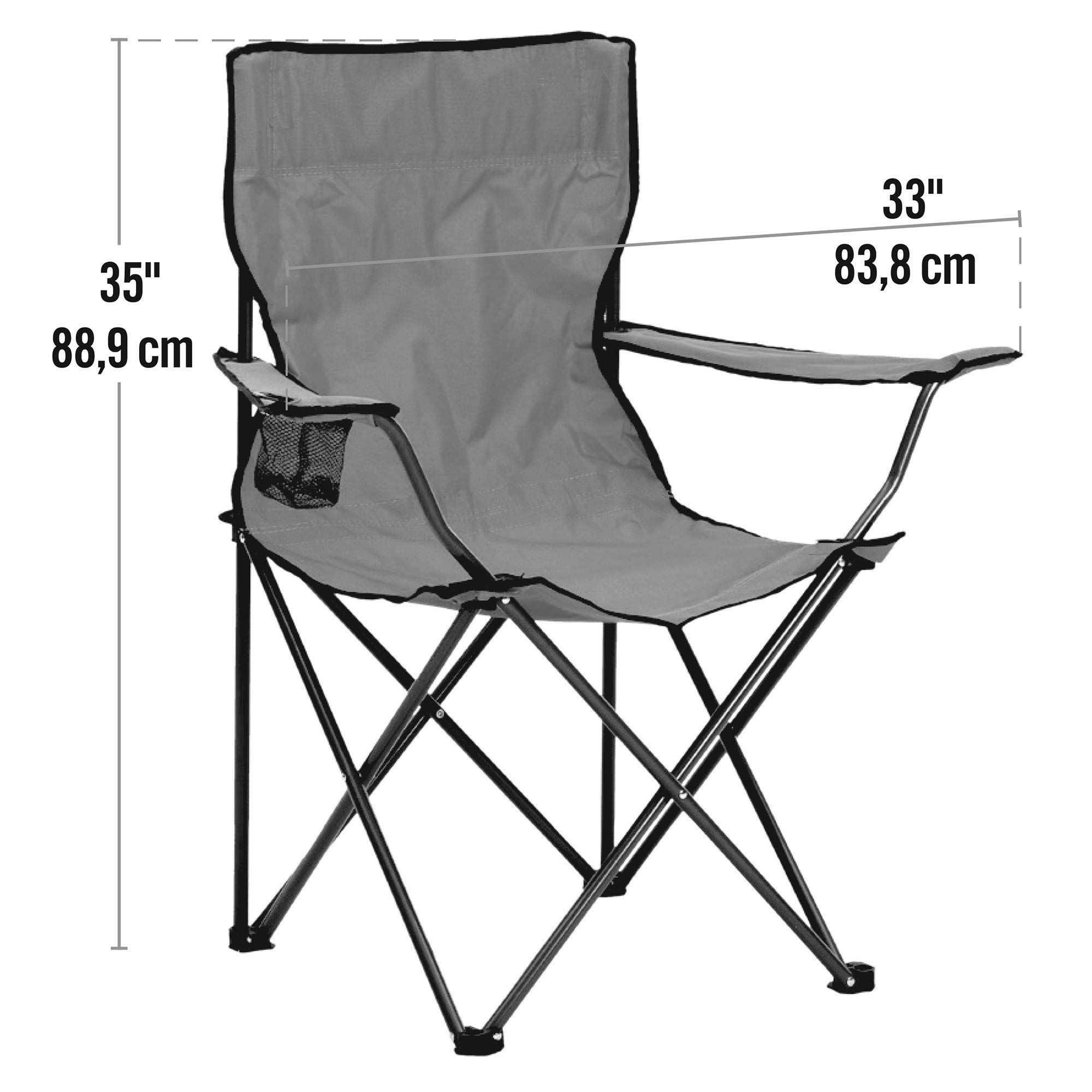 Quik Shade Chair Portable Folding Chair with Arm Rest Cup Holder and Carrying and Storage Bag, Red (146115) - Image 6