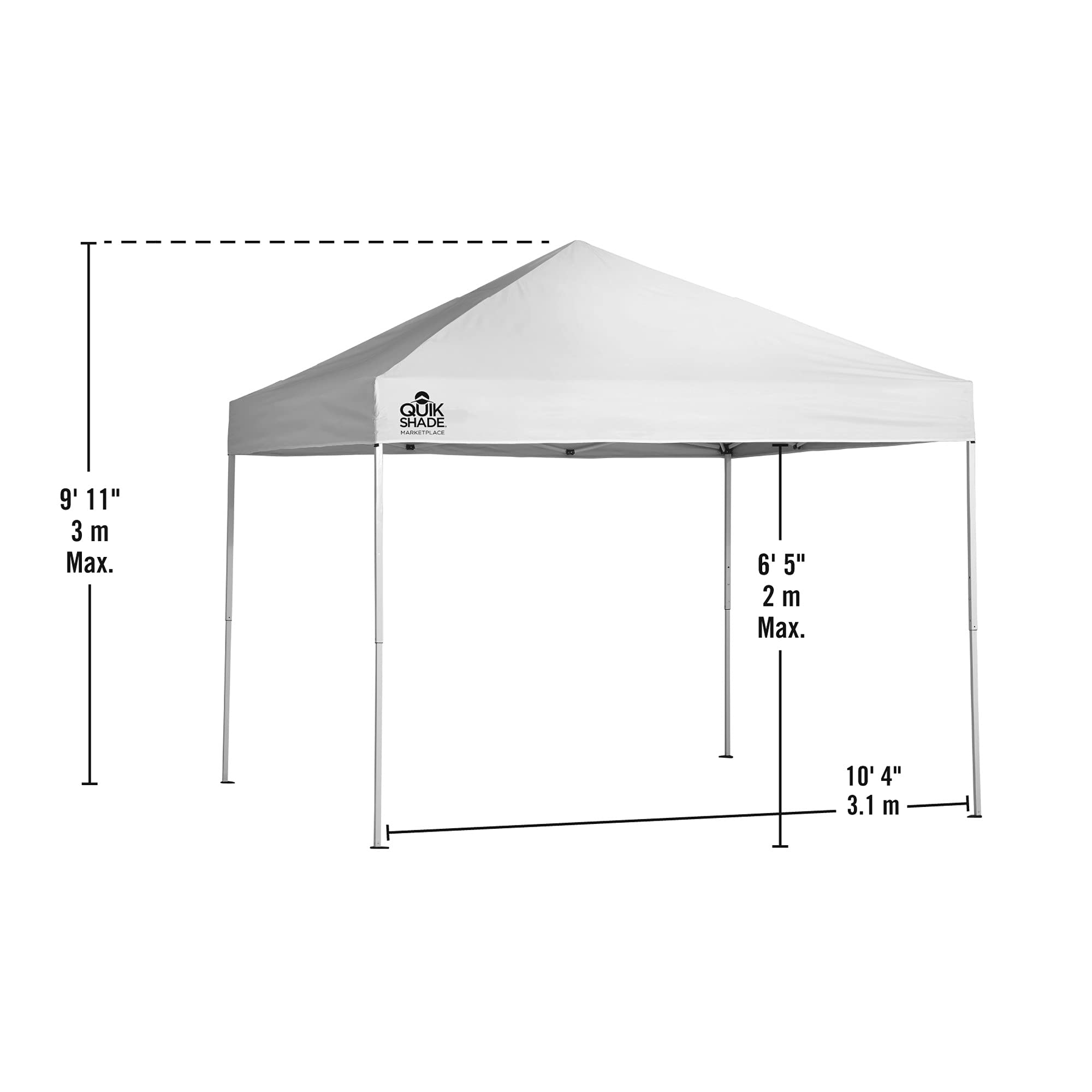 Quik Shade Marketplace MP100 10'x10' Instant Canopy - White - Image 4