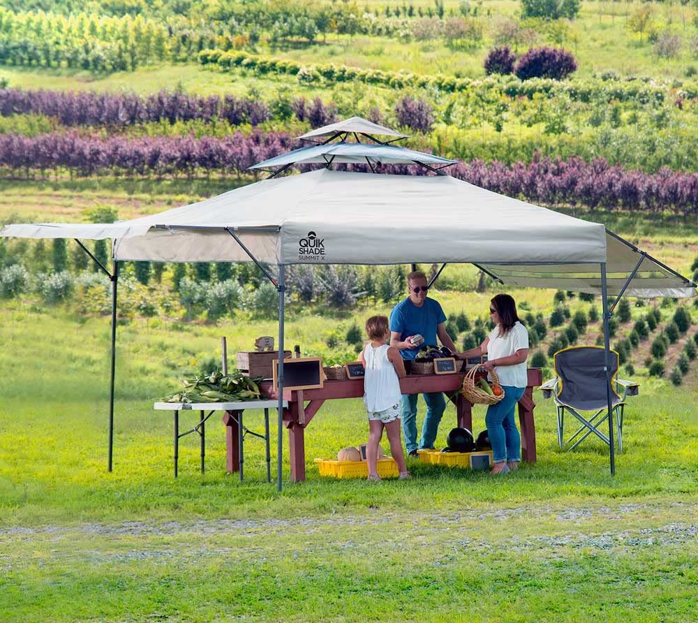 Quik Shade Summit 10 x 17-Foot Instant Canopy with Adjustable Dual Half Awnings, 170 Square Feet of Shade for 15 People - Taupe - Image 3