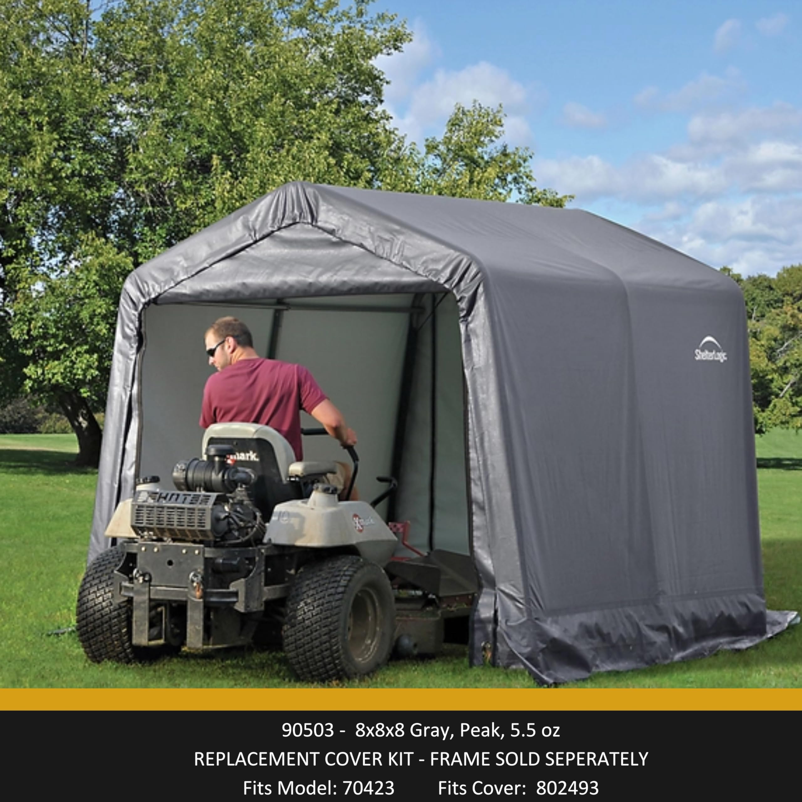 Replacement Cover kit (Frame Not Included) Peak, 8X8X8 Gray 7 OZ - Image 4