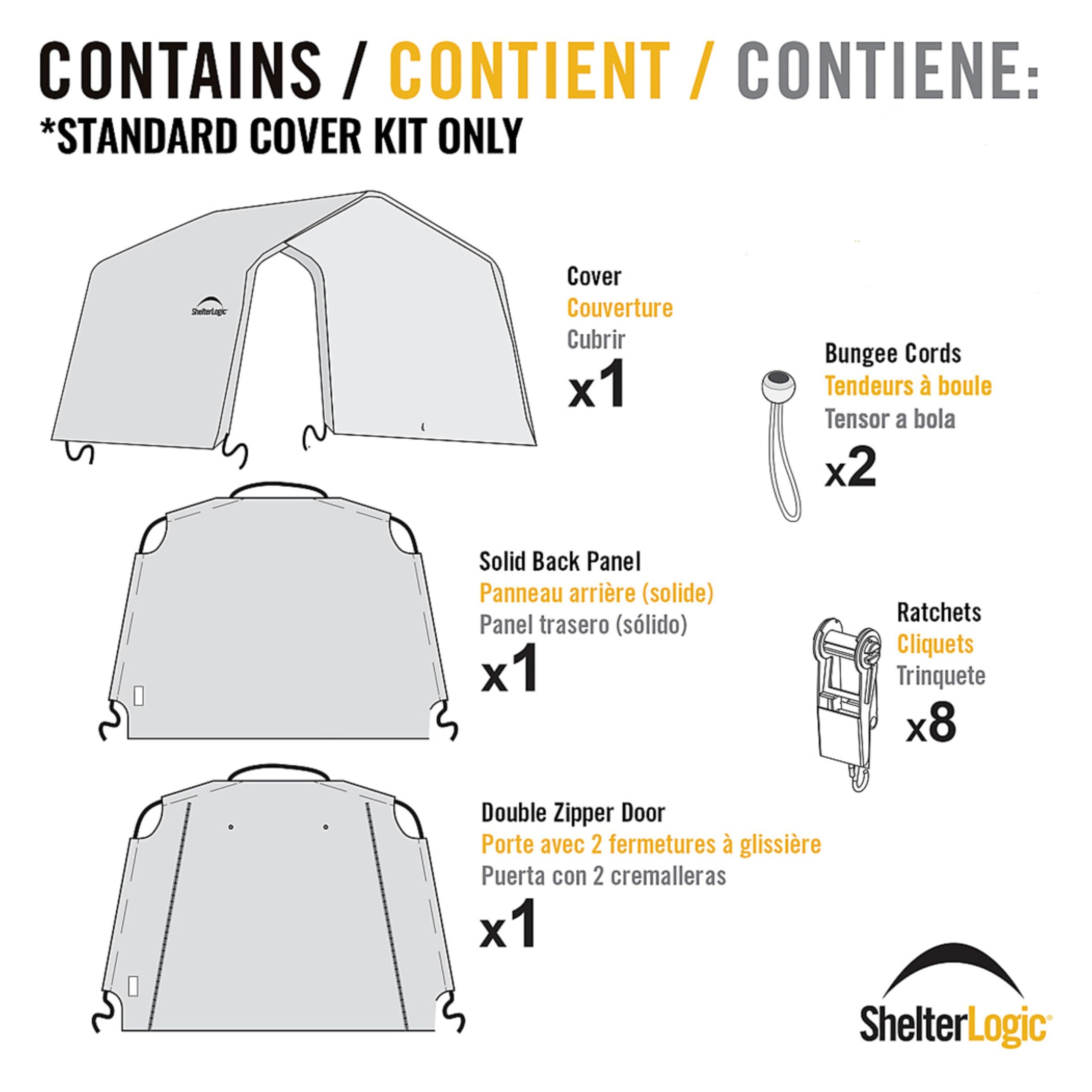 Replacement Cover kit (Frame Not Included) Peak, 8X8X8 Gray 7 OZ - Image 6