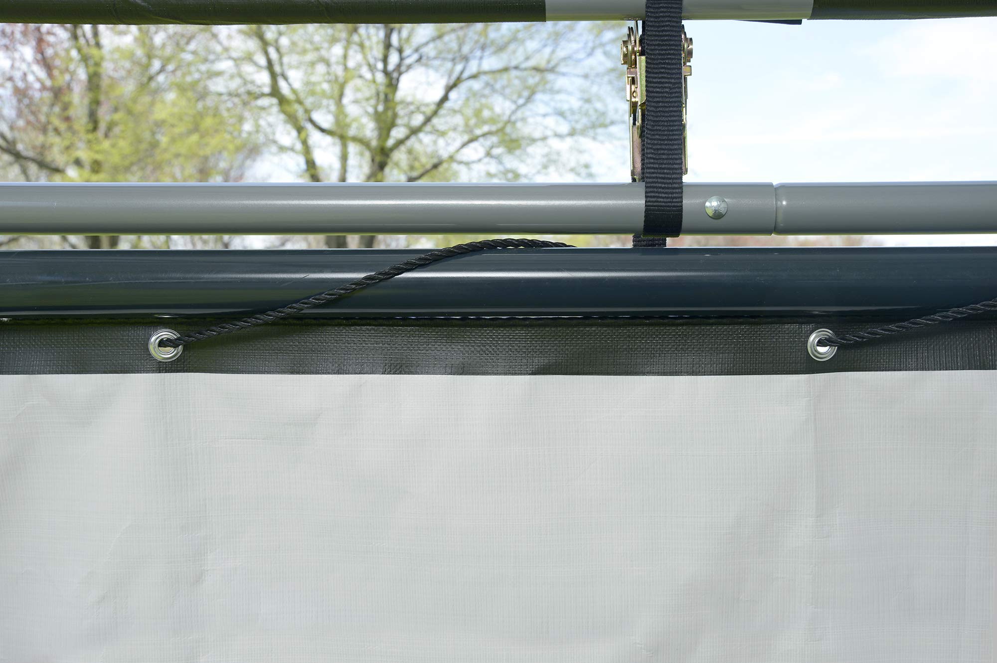 ShelterLogic 10' x 10' Enclosure Kit for Outdoor Corral Shelter Cover (Corral Frame and Panels, Top Cover NOT Included) Green - Image 9