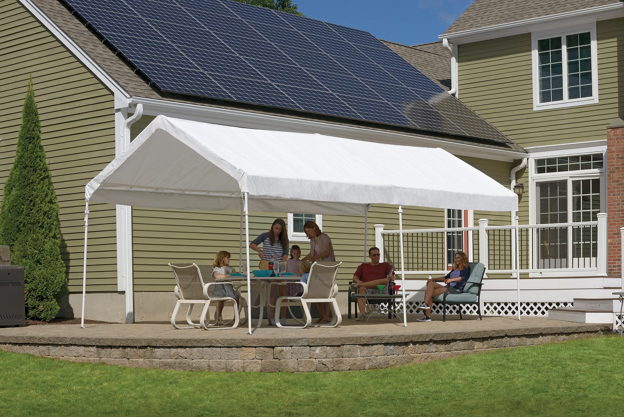 ShelterLogic 10' x 20' AccelaFrame Heavy Duty Steel Frame Quick and Easy Set-Up Canopy - Image 4