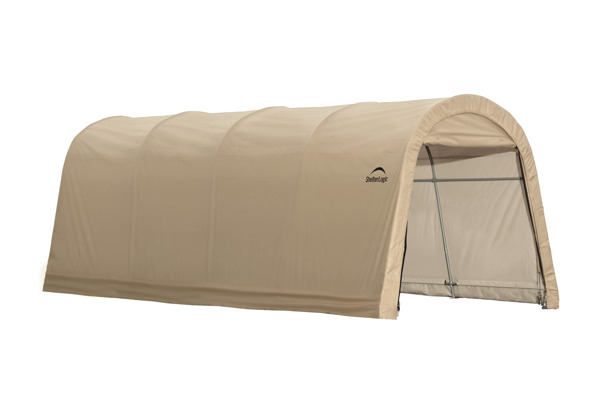 ShelterLogic 10' x 20' x 8' All-Steel Metal Frame Round Style Roof Instant Garage and AutoShelter with Waterproof and UV-Treated Ripstop Cover - Image 12