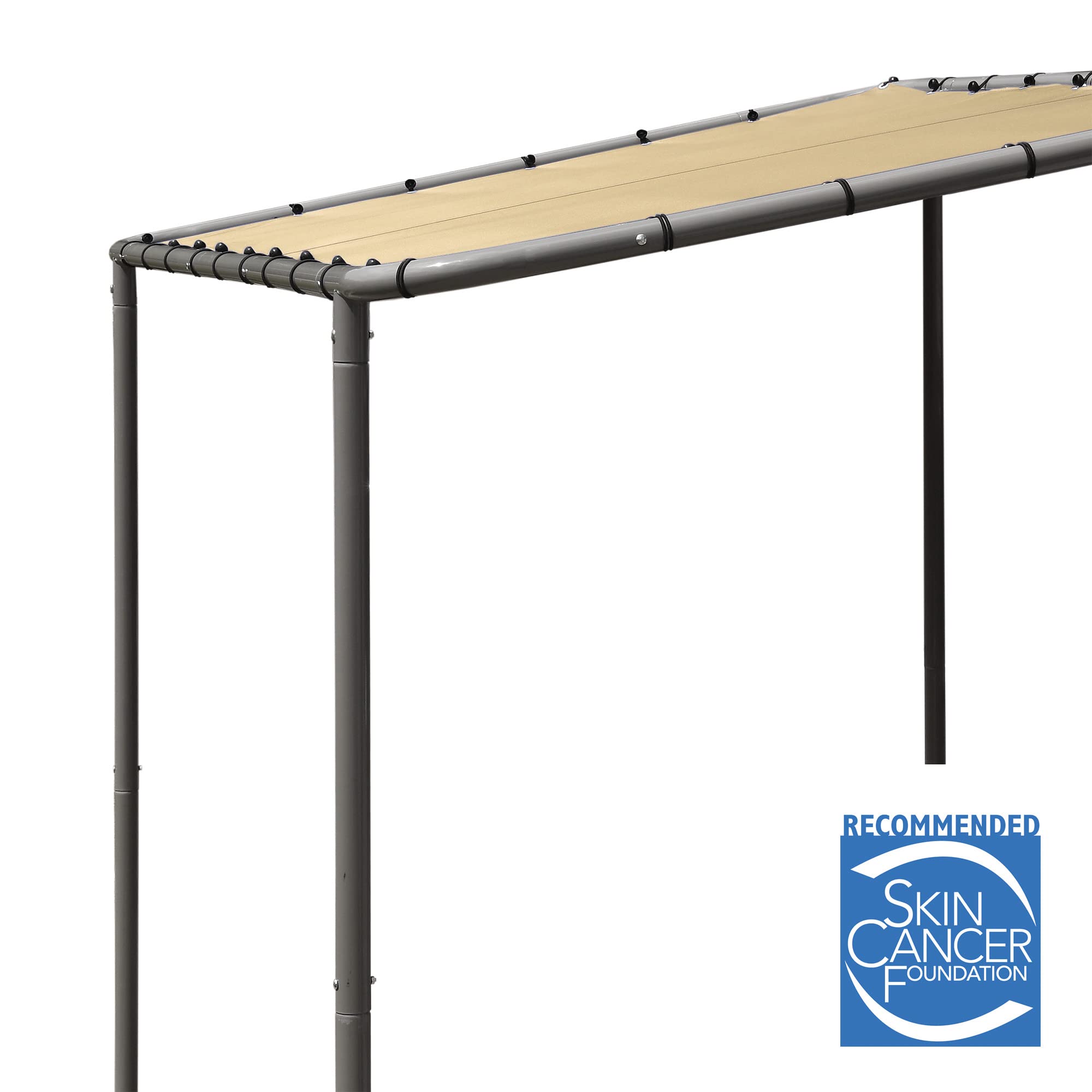 ShelterLogic 10' x 6' Solano Gazebo Canopy Charcoal Carbon Steel Frame and Water-Resistant and Sun Protection Tan Cover - Image 14
