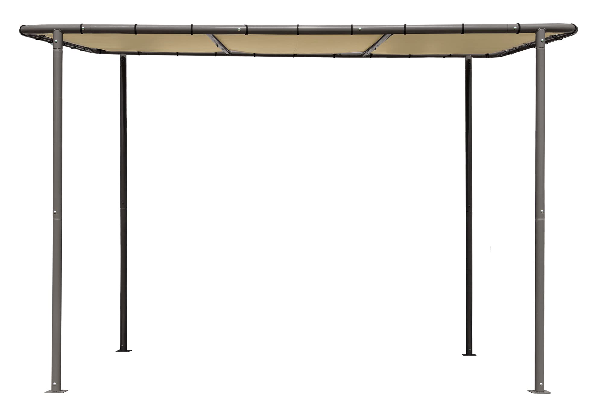 ShelterLogic 10' x 6' Solano Gazebo Canopy Charcoal Carbon Steel Frame and Water-Resistant and Sun Protection Tan Cover - Image 15