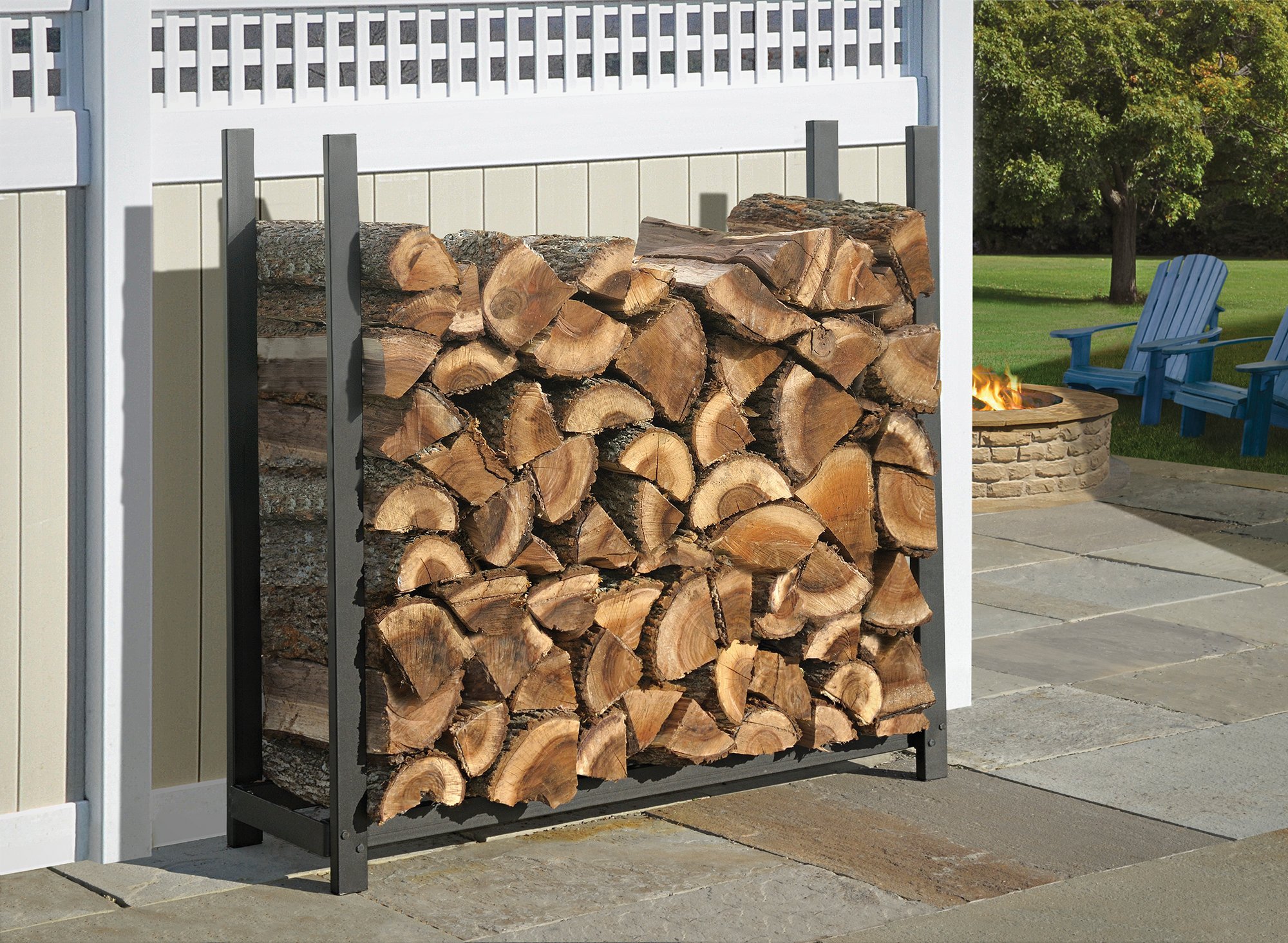 ShelterLogic 4' Firewood-Rack-in-A-Box All-Season Ultra Duty Steel Premium Firewood Rack Without Cover - Image 4