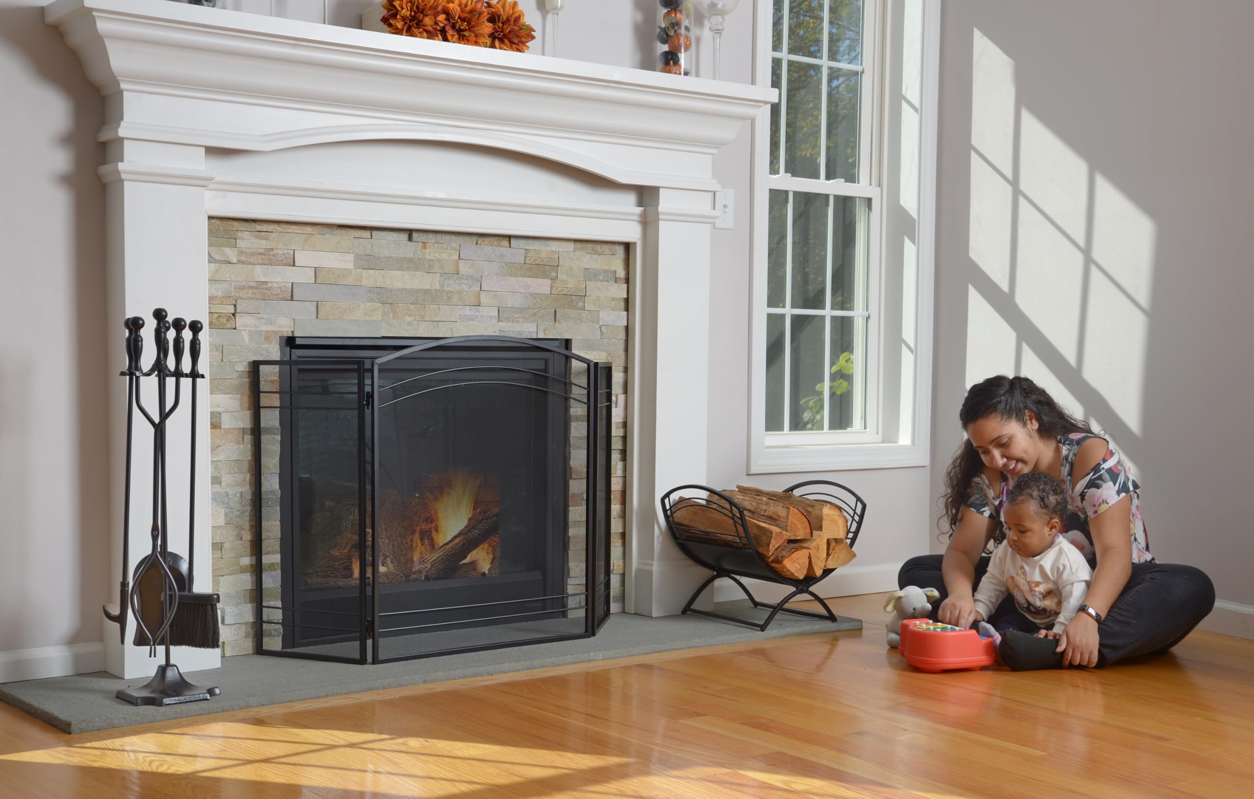 ShelterLogic 5-Piece Fireplace Toolset, Black - Image 5