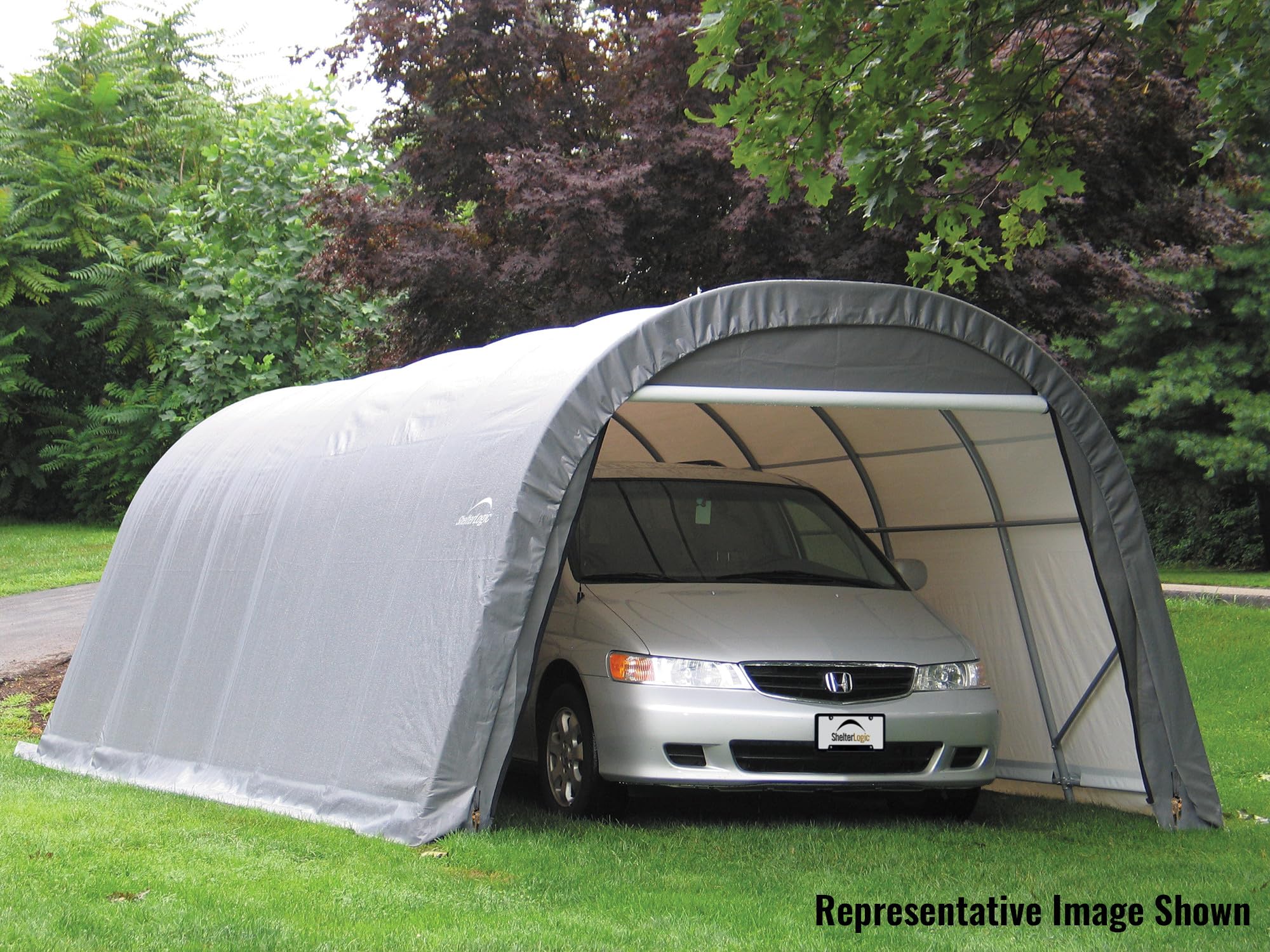 ShelterLogic 72332 Grey 12'x24'x8' Round Style Shelter - Image 7