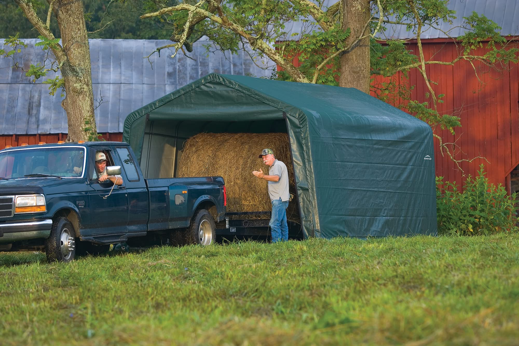 ShelterLogic 72444 Green 12'x24'x8' Peak Style Shelter - Image 3