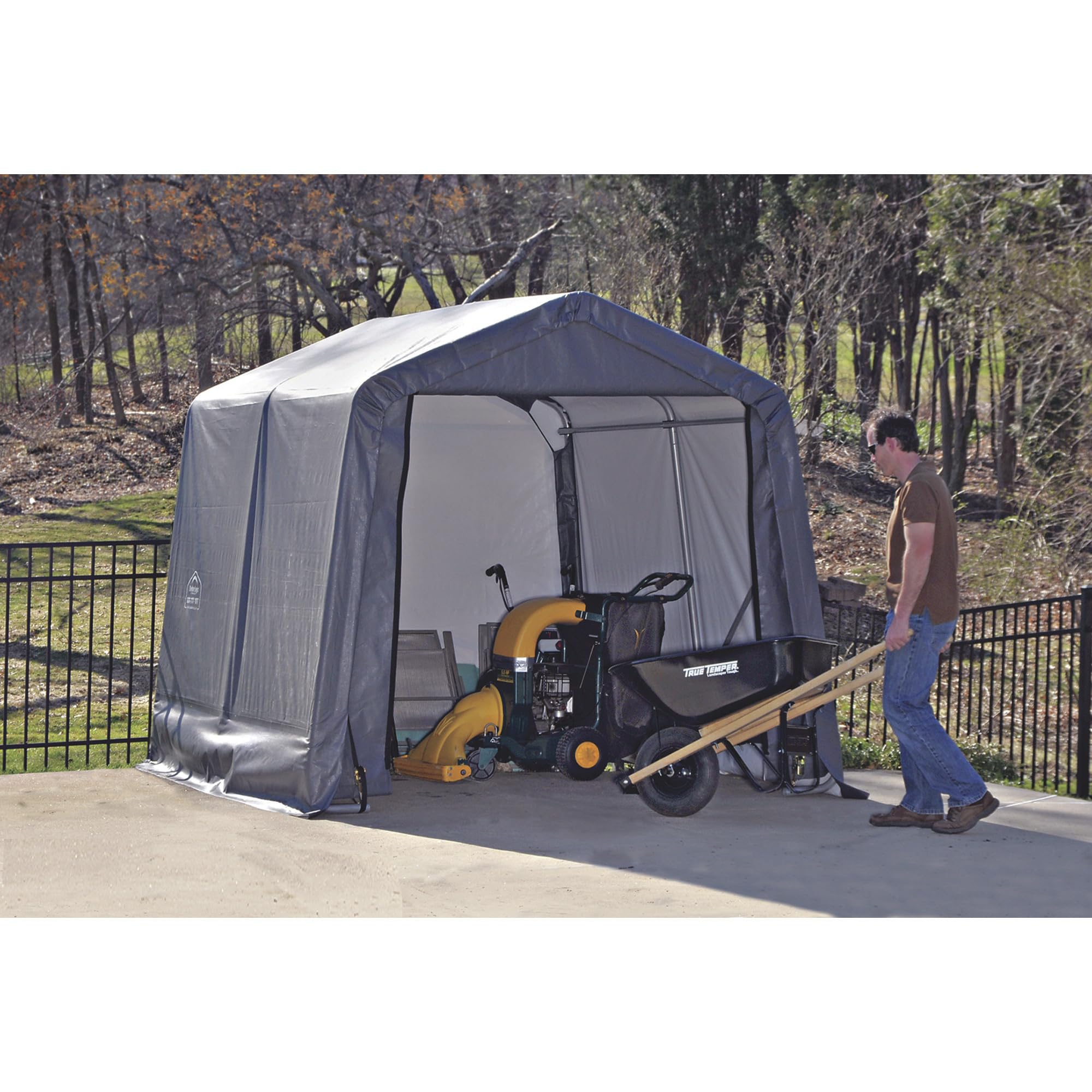 ShelterLogic 72803 Grey 10'x8'x8' Peak Style Shelter