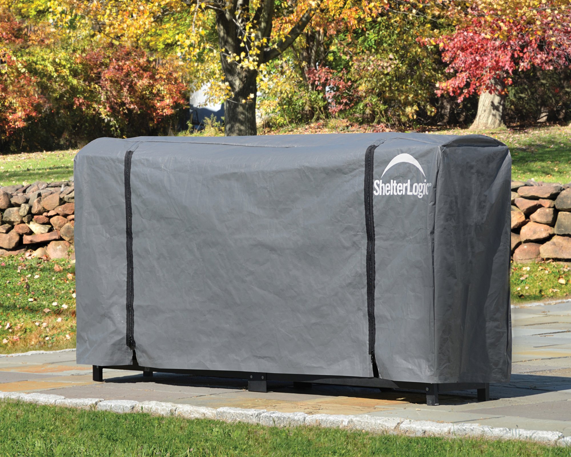 ShelterLogic Firewood Rack-in-a-Box Universal Full Length Cover for Firewood Storage Racks, Fits Most 8-Feet Firewood Racks Size: 8-Feet - Image 2