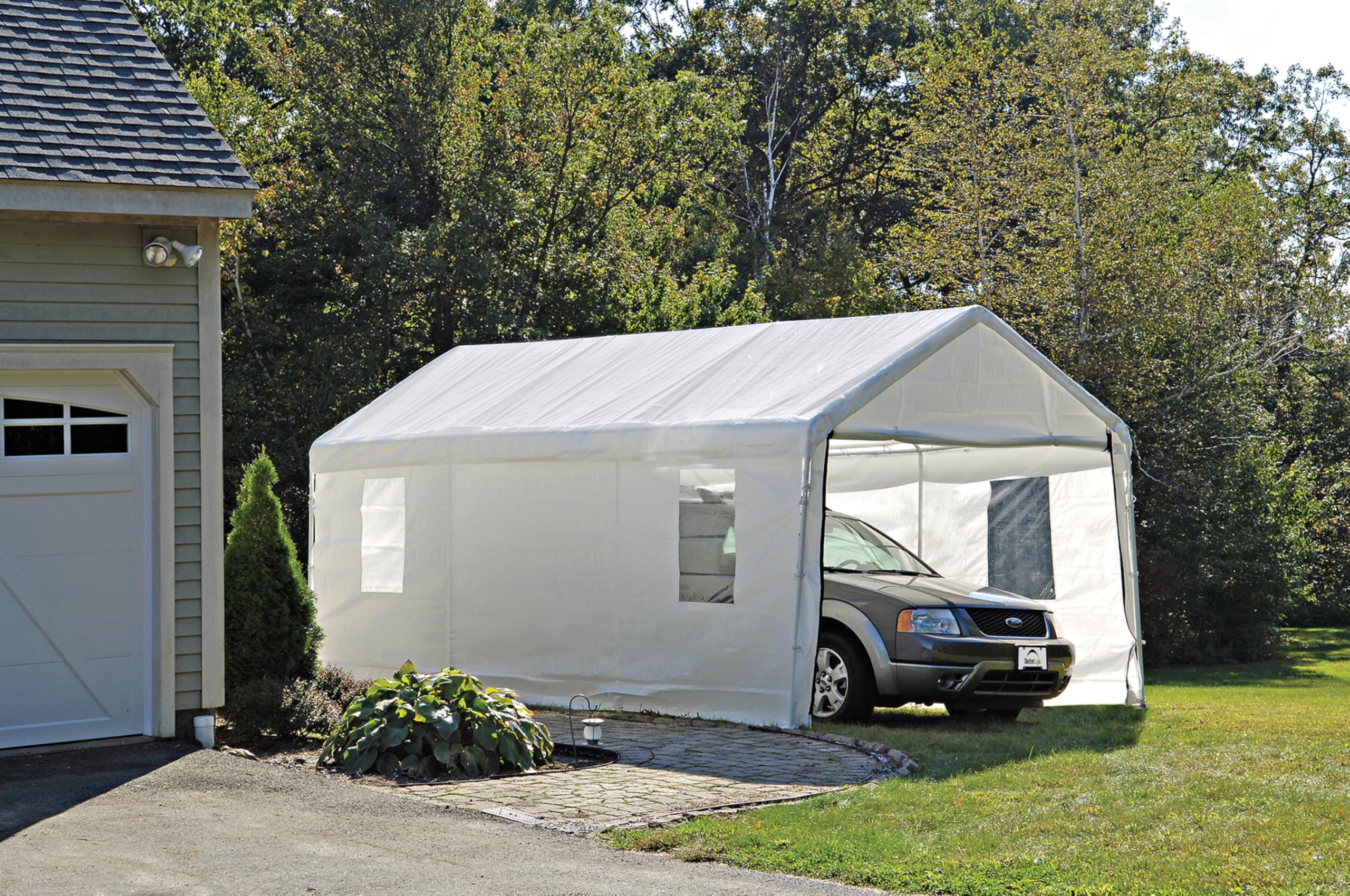 ShelterLogic MaxAP 10 x 20 x 1 ft White Enclosure Kit with Windows for Canopy - Image 6