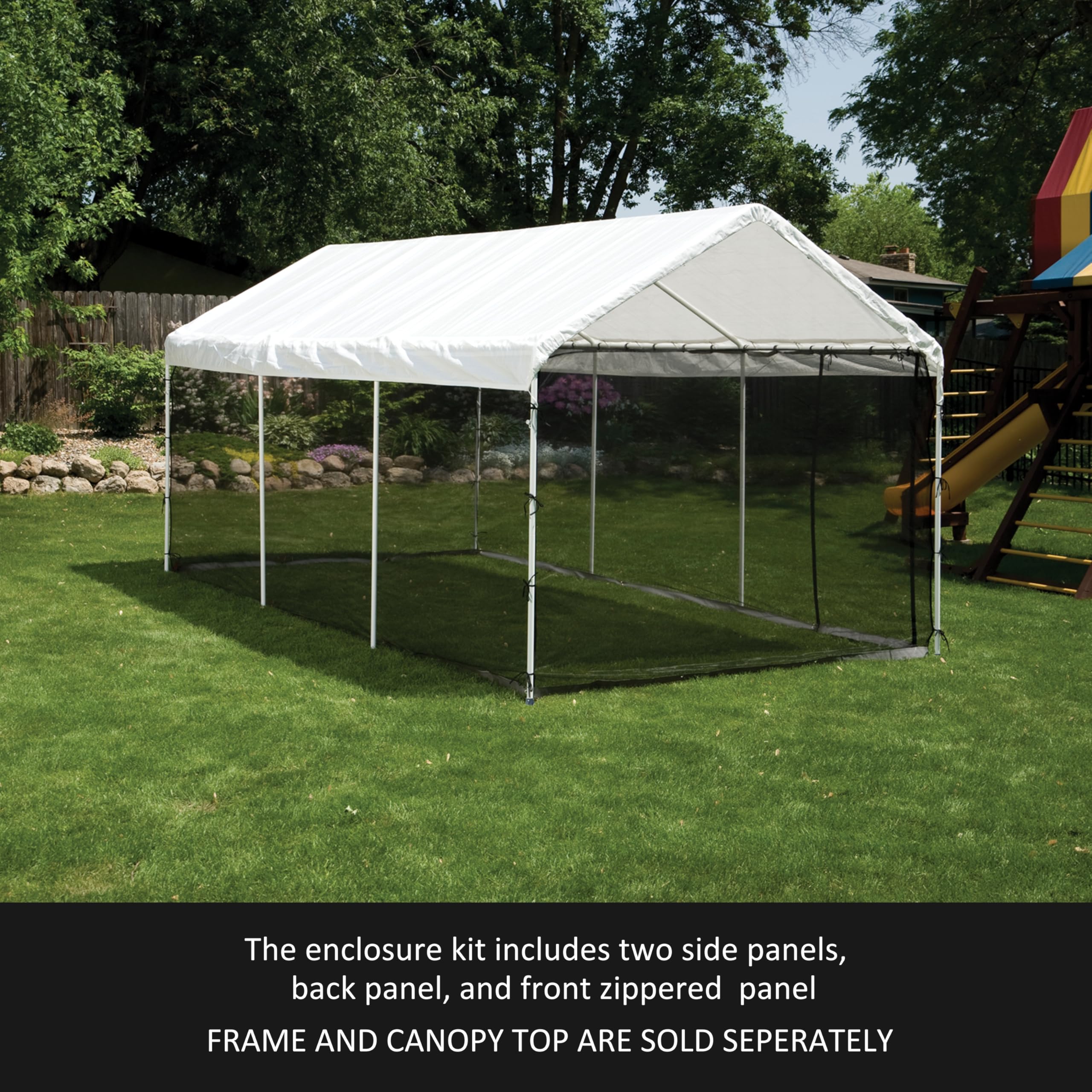 ShelterLogic MaxAP Screen House Enclosure Kit, 10 ft. x 20 ft. (Frame and Canopy Sold Separately) - Image 4