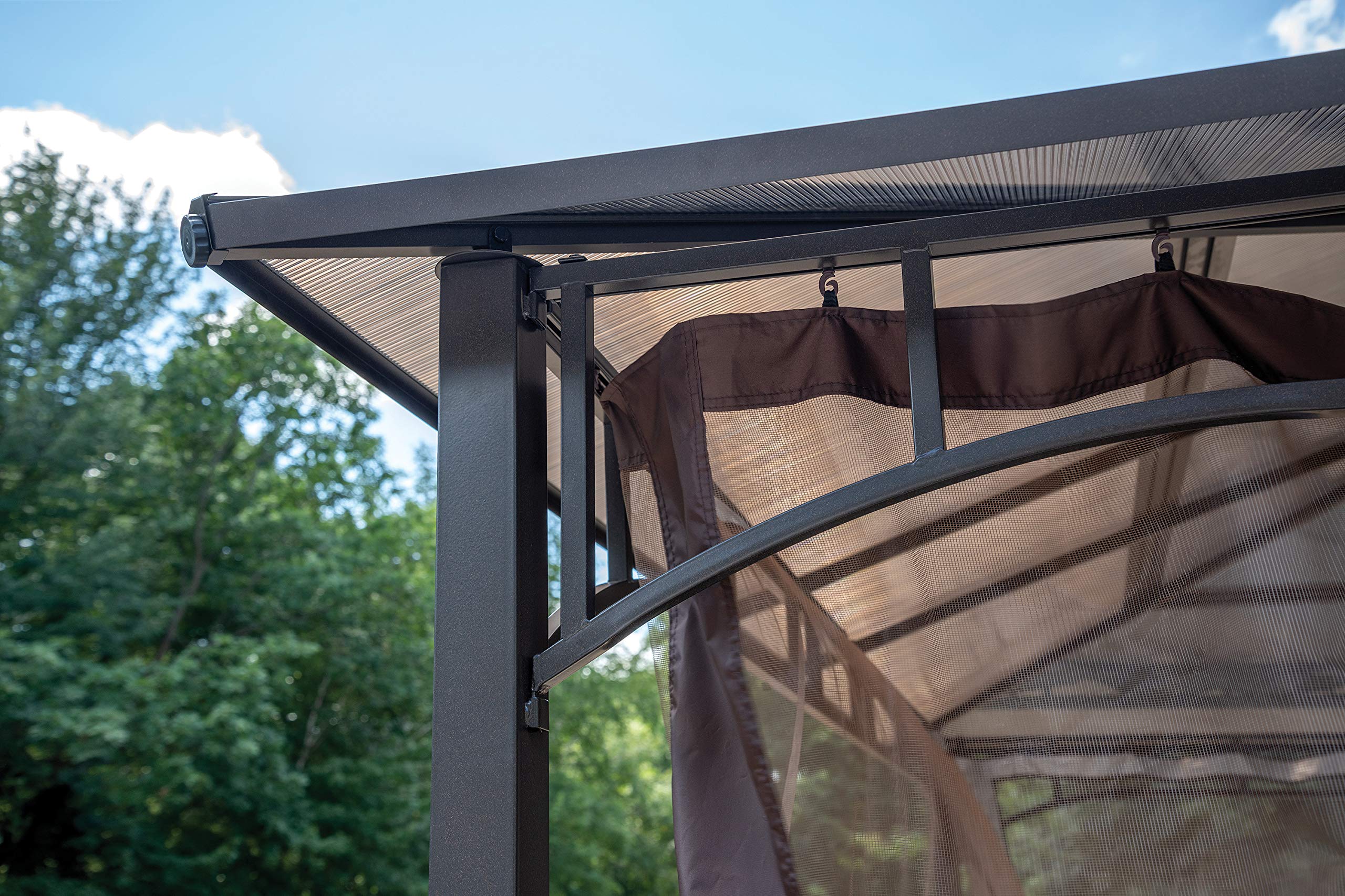 ShelterLogic Outdoor 10' x 12' Sycamore Hardtop Gazebo and Screenhouse - Image 9