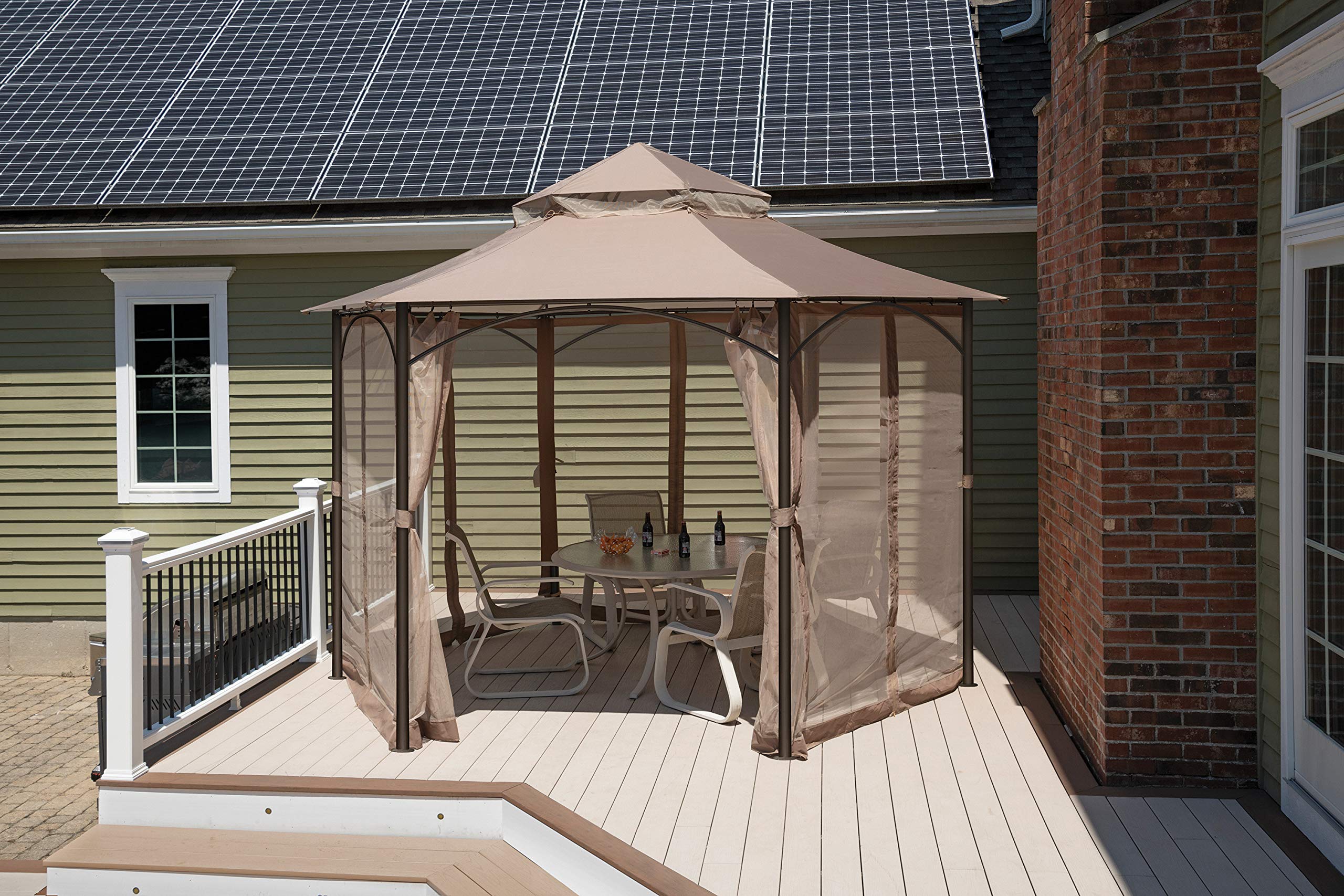 ShelterLogic Outdoor 11' x 11' Magnolia Vented Soft Top Gazebo and Screenhouse - Image 3