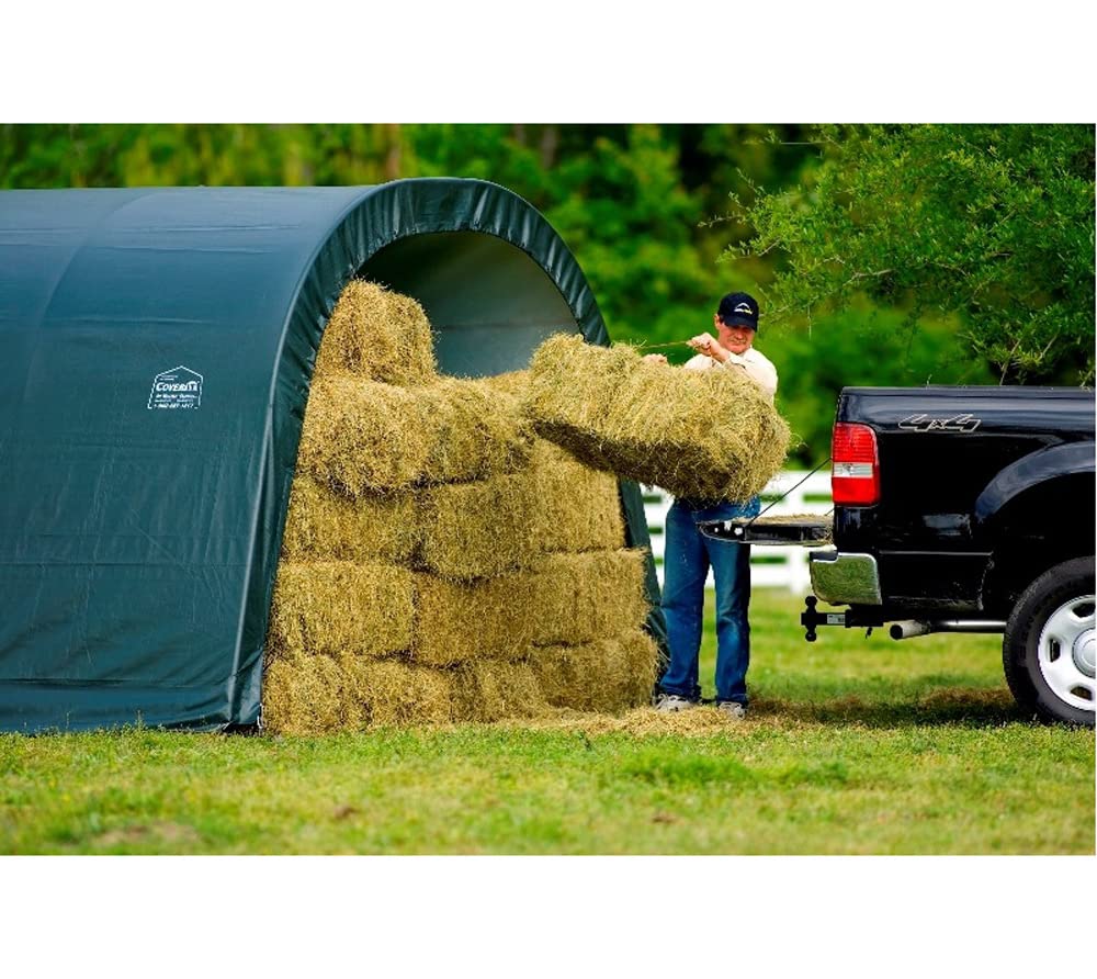 ShelterLogic Round Style Run-In Shelter, Green, 12 x 20 x 10 ft. - Image 3