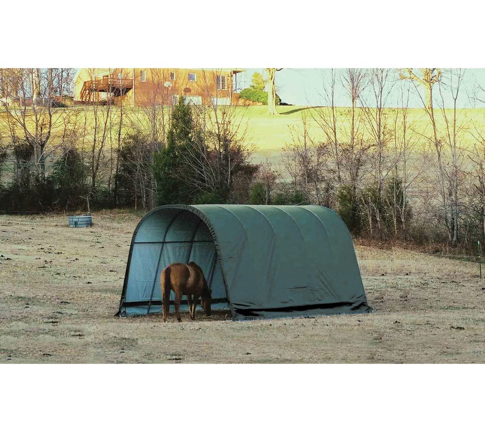 ShelterLogic Round Style Run-In Shelter, Green, 12 x 20 x 10 ft. - Image 6