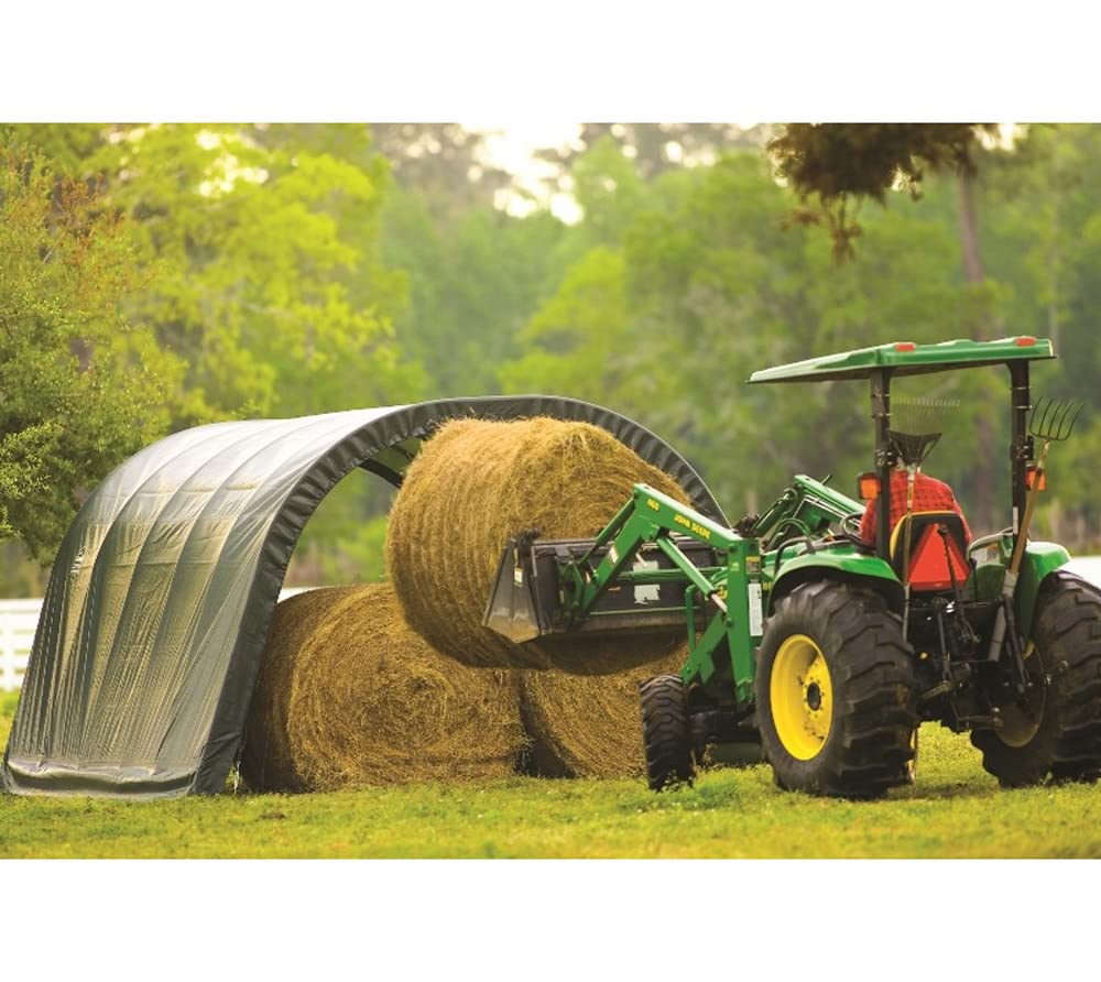 ShelterLogic Round Style Run-In Shelter, Green, 12 x 20 x 10 ft. - Image 8