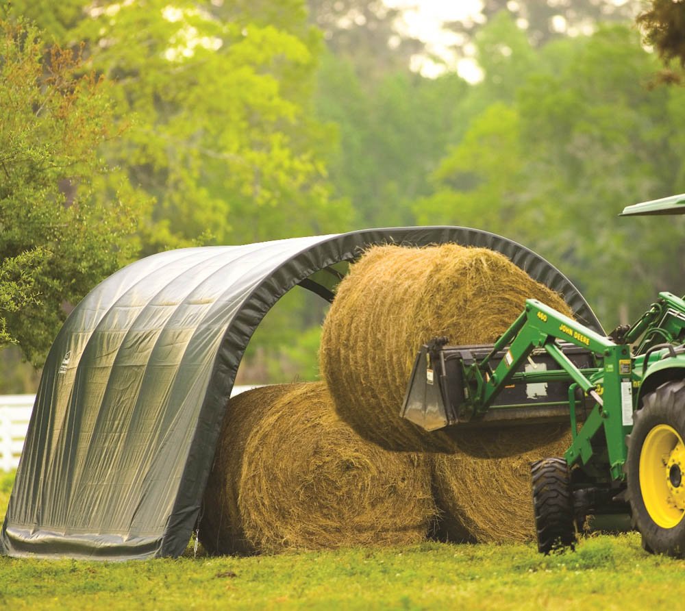 ShelterLogic Round Style Run-in Shelter, Green, 12 x 20 x 8 ft. - Image 6