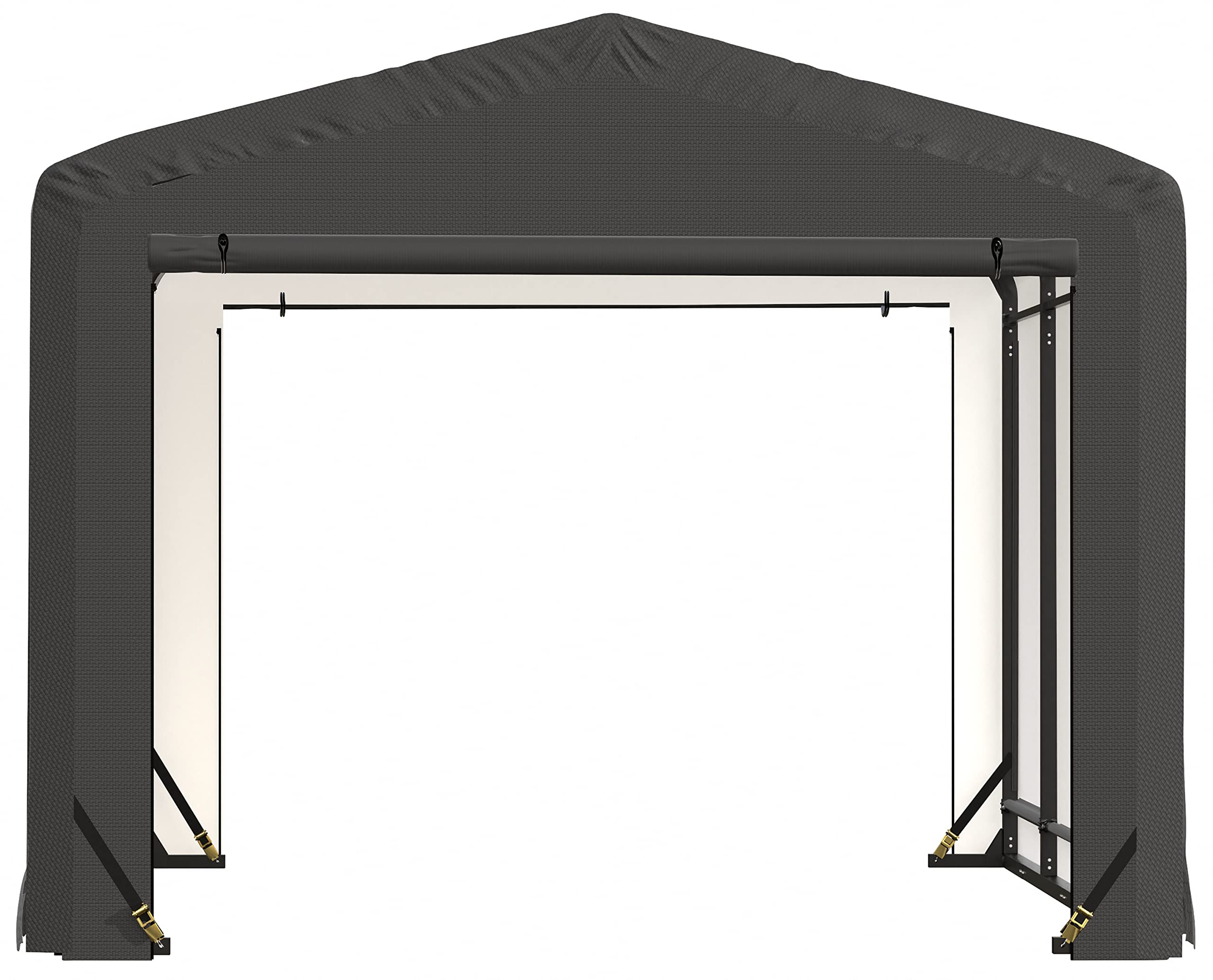 ShelterLogic ShelterTube Garage & Storage Shelter, 10' x 14' x 8' Heavy-Duty Steel Frame Wind and Snow-Load Rated Enclosure, Gray - Image 10