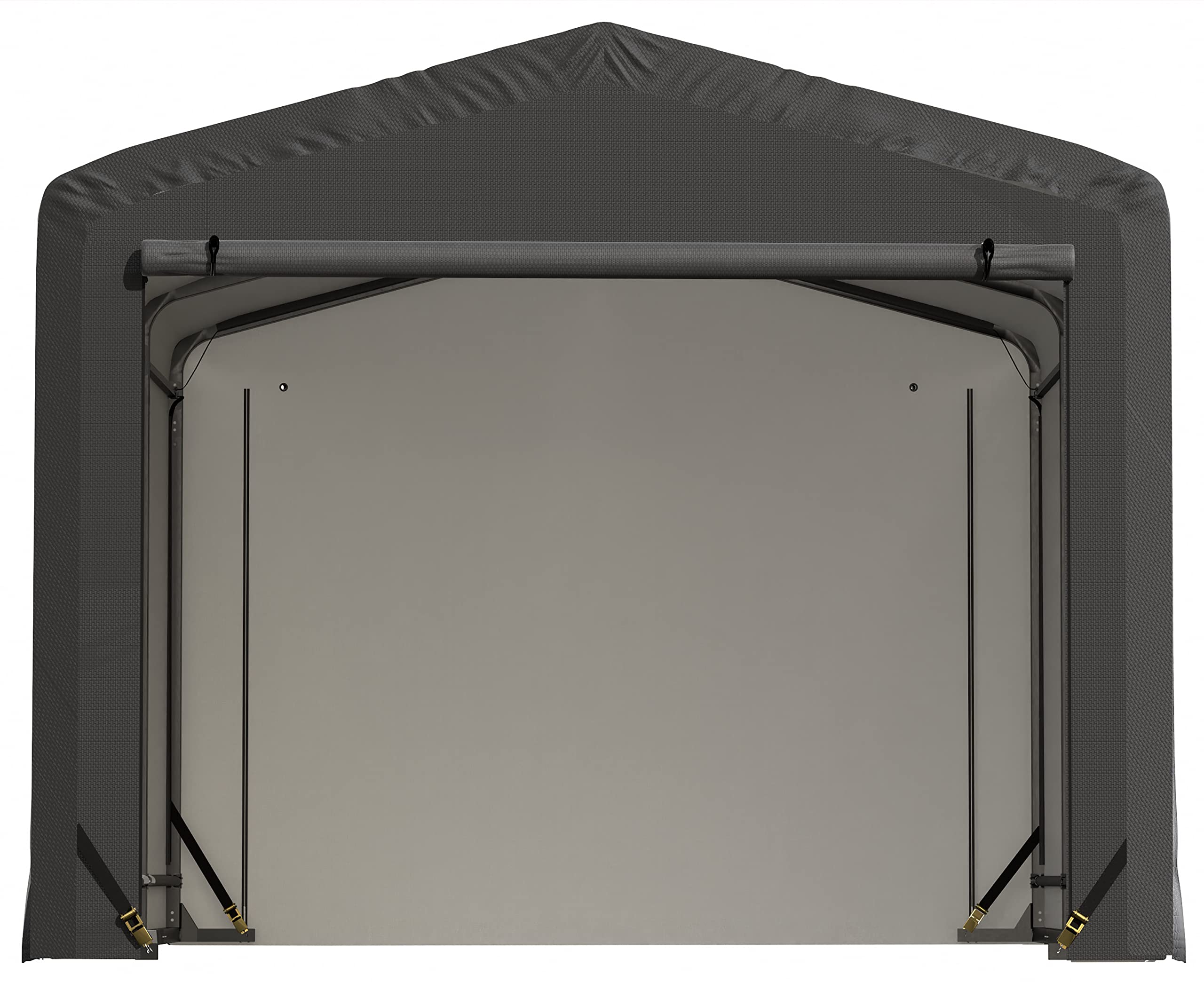 ShelterLogic ShelterTube Garage & Storage Shelter, 10' x 14' x 8' Heavy-Duty Steel Frame Wind and Snow-Load Rated Enclosure, Gray - Image 8