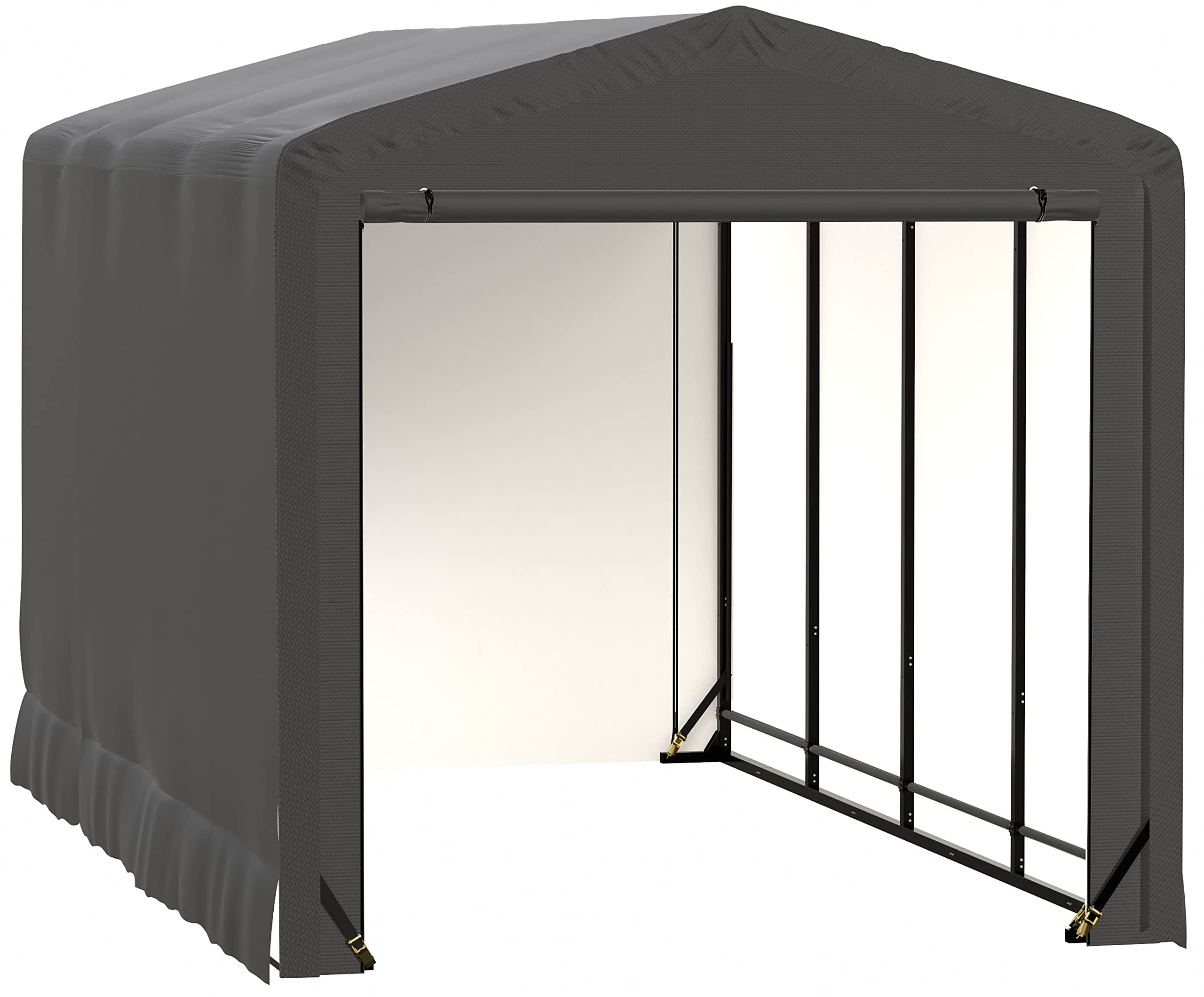 ShelterLogic ShelterTube Garage & Storage Shelter, 10' x 18' x 10' Heavy-Duty Steel Frame Wind and Snow-Load Rated Enclosure, Gray - Image 11