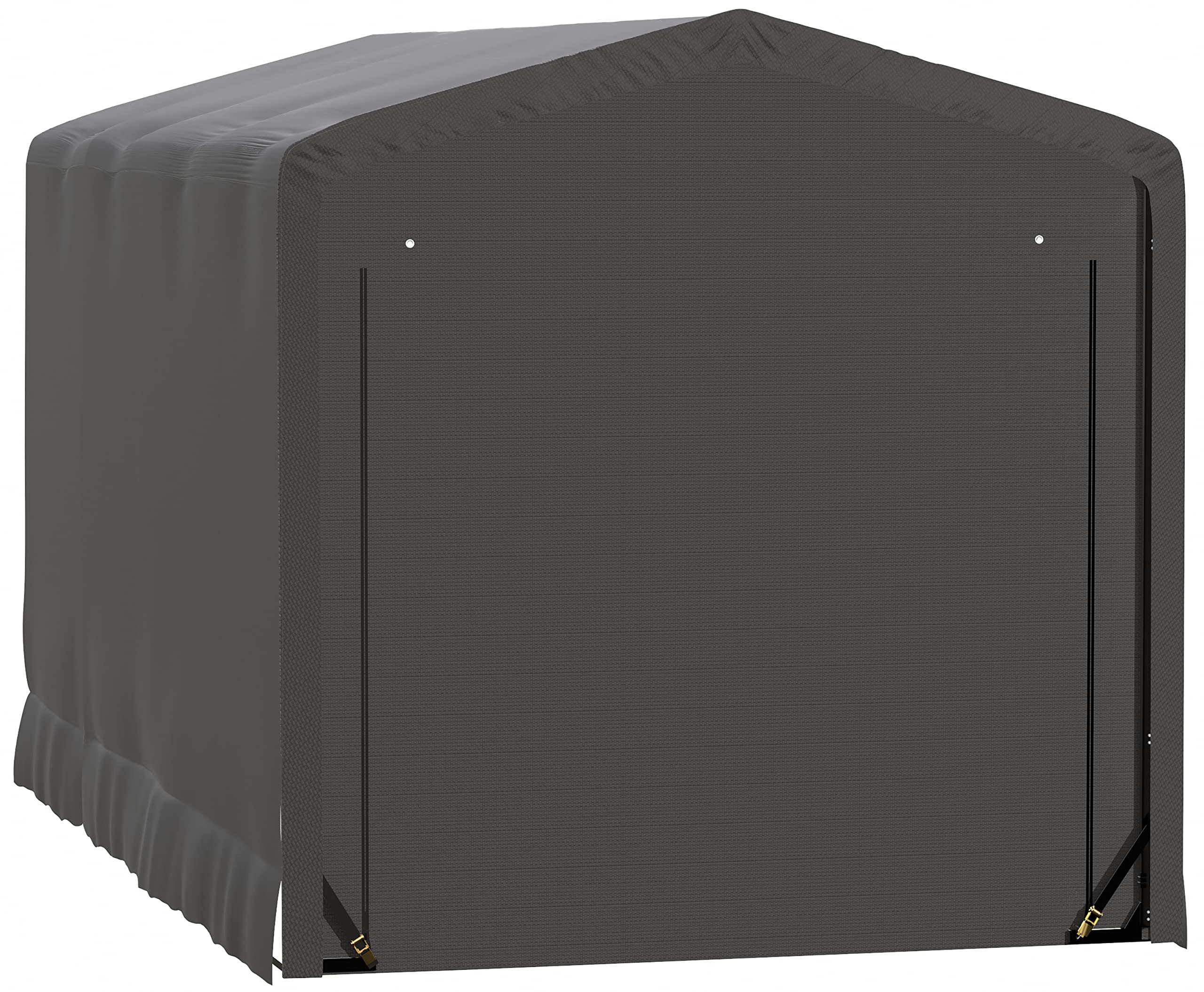 ShelterLogic ShelterTube Garage & Storage Shelter, 10' x 18' x 10' Heavy-Duty Steel Frame Wind and Snow-Load Rated Enclosure, Gray - Image 7