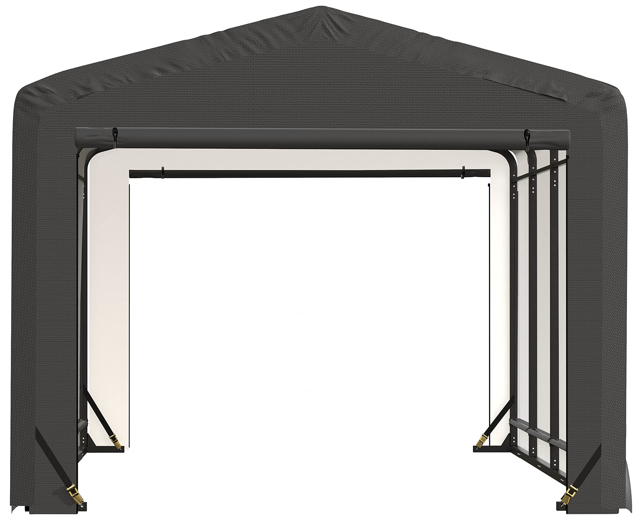 ShelterLogic ShelterTube Garage & Storage Shelter, 10' x 18' x 8' Heavy-Duty Steel Frame Wind and Snow-Load Rated Enclosure, Gray - Image 10