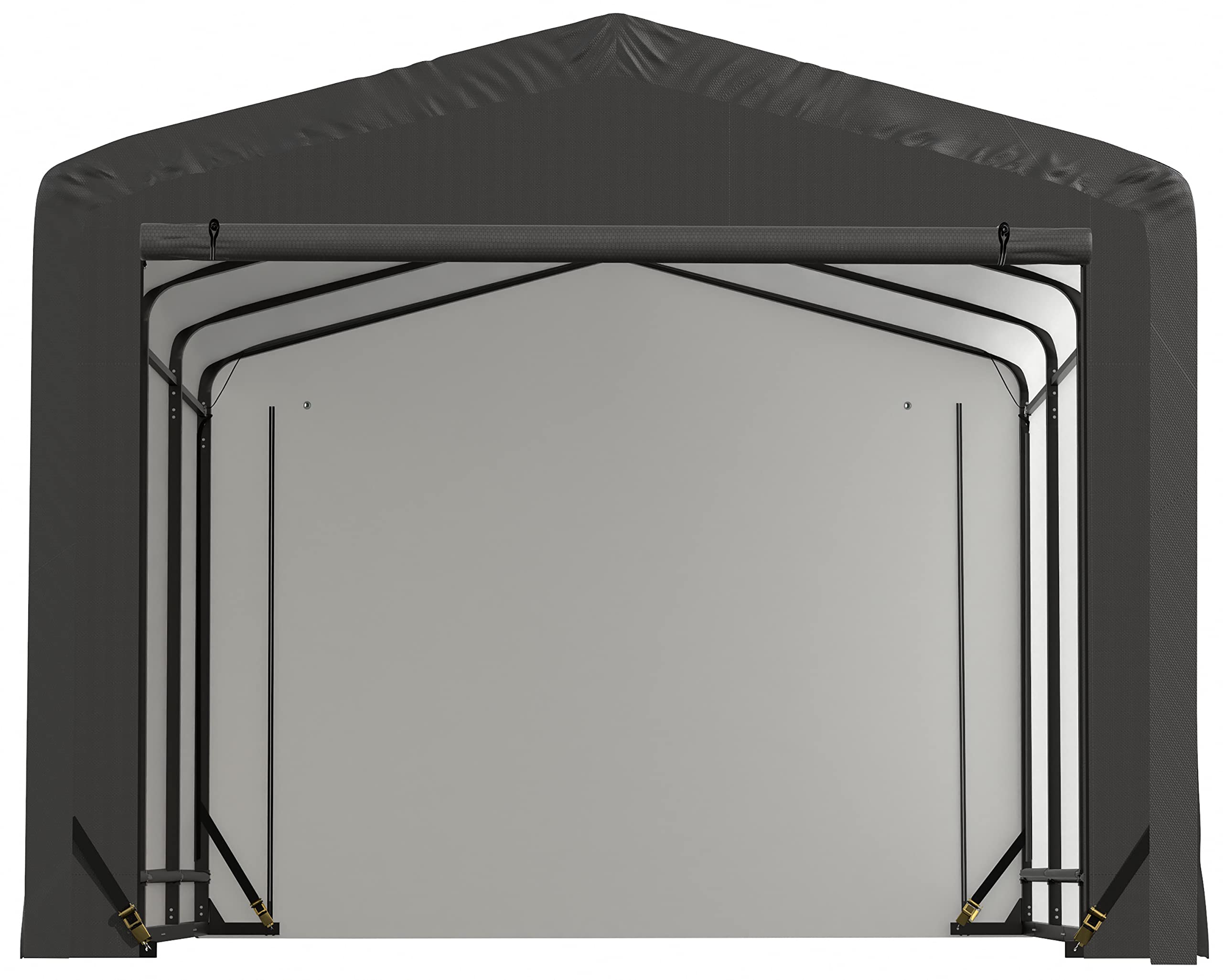 ShelterLogic ShelterTube Garage & Storage Shelter, 10' x 18' x 8' Heavy-Duty Steel Frame Wind and Snow-Load Rated Enclosure, Gray - Image 8