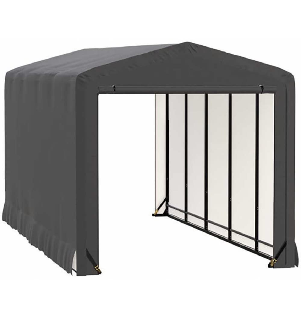 ShelterLogic ShelterTube Garage & Storage Shelter, 10' x 23' x 10' Heavy-Duty Steel Frame Wind and Snow-Load Rated Enclosure, Gray - Image 4