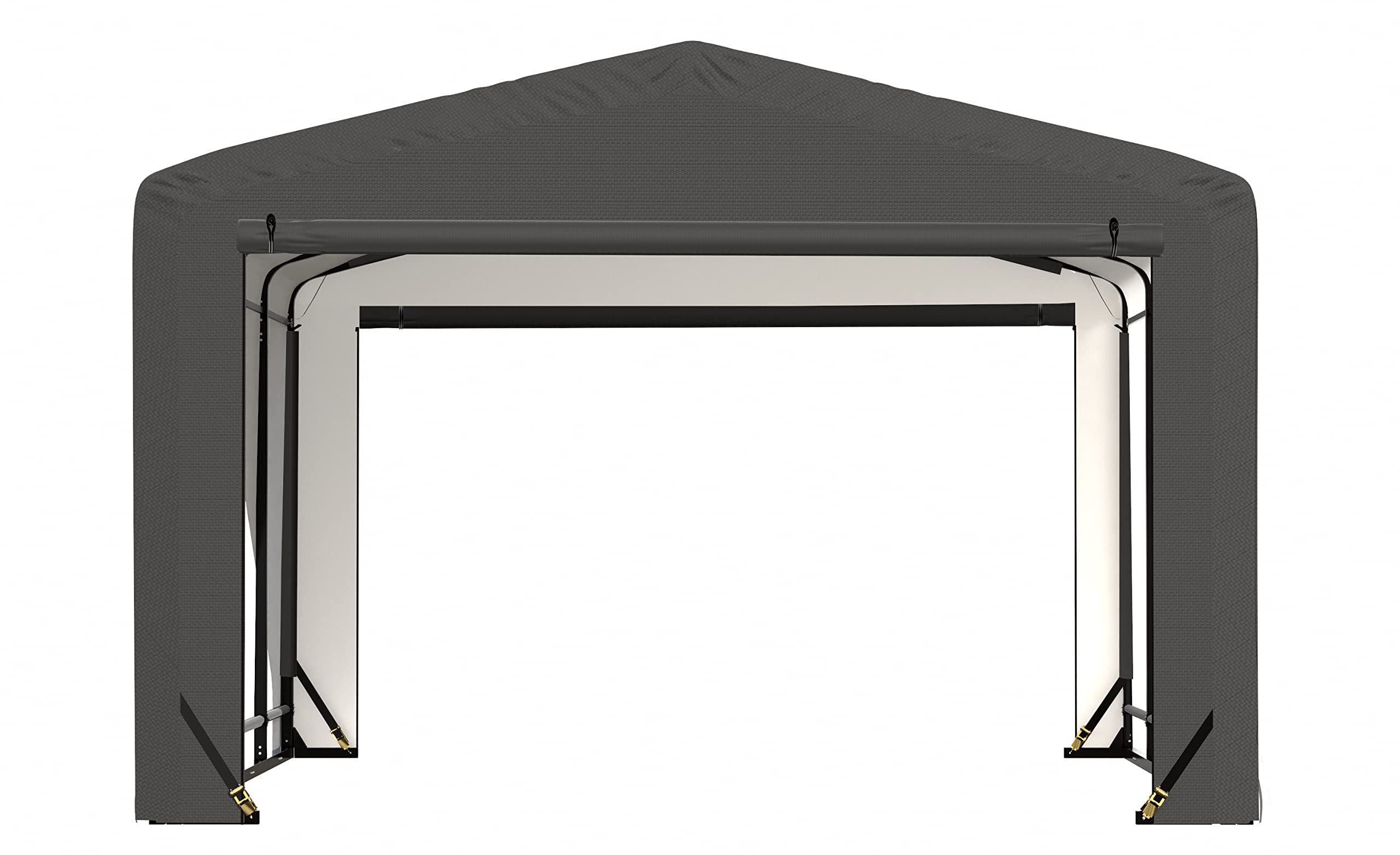 ShelterLogic ShelterTube Garage & Storage Shelter, 12' x 18' x 8' Heavy-Duty Steel Frame Wind and Snow-Load Rated Enclosure, Gray - Image 10