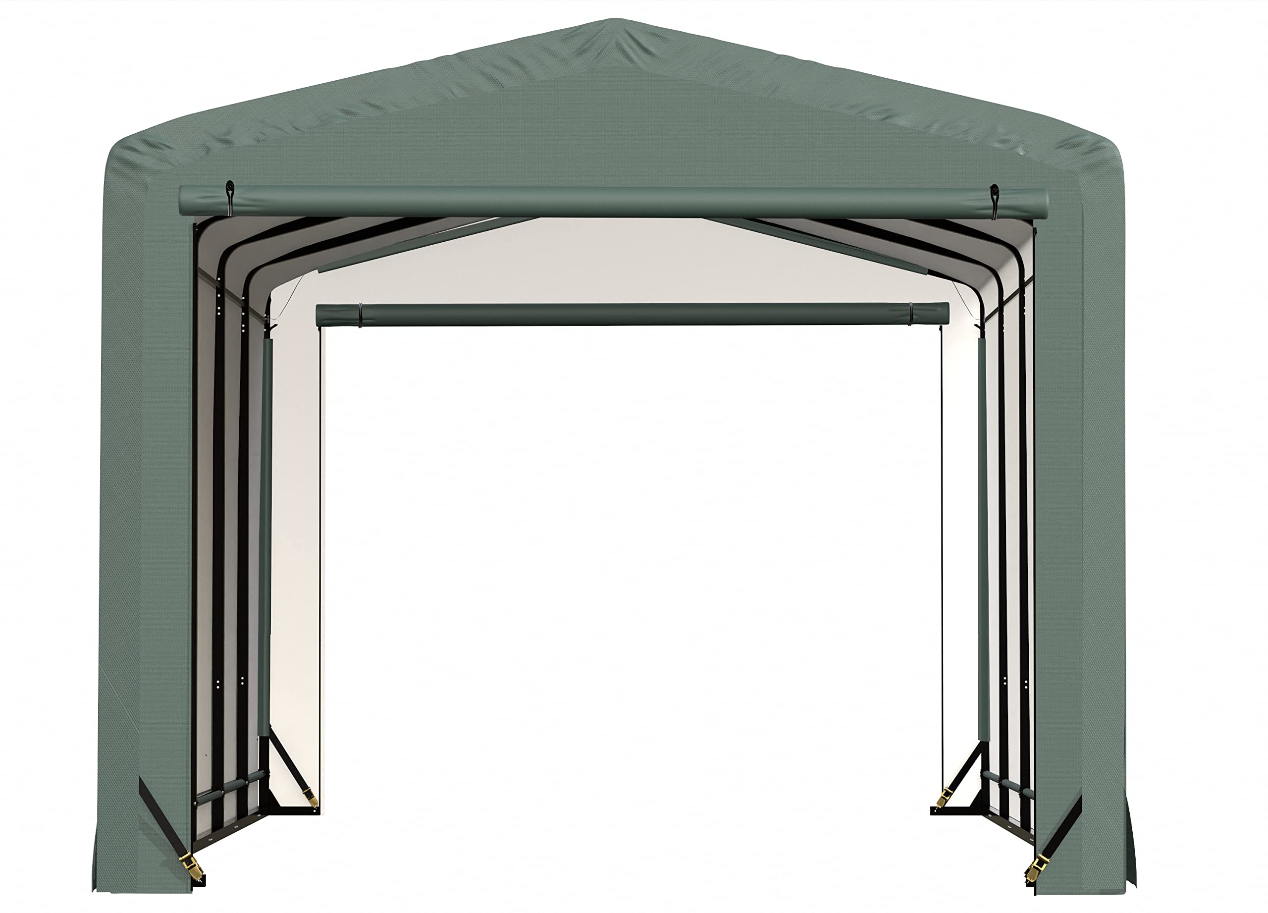 ShelterLogic ShelterTube Garage & Storage Shelter, 12' x 23' x 10' Heavy-Duty Steel Frame Wind and Snow-Load Rated Enclosure, Green - Image 10
