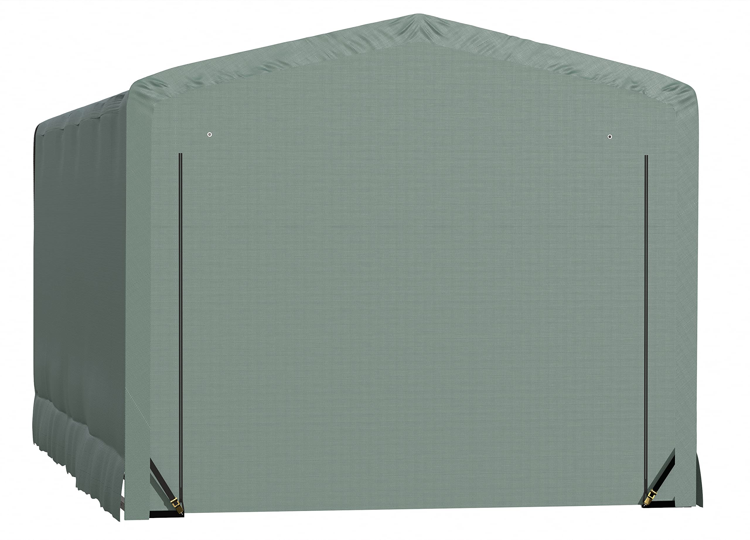 ShelterLogic ShelterTube Garage & Storage Shelter, 12' x 23' x 10' Heavy-Duty Steel Frame Wind and Snow-Load Rated Enclosure, Green - Image 7