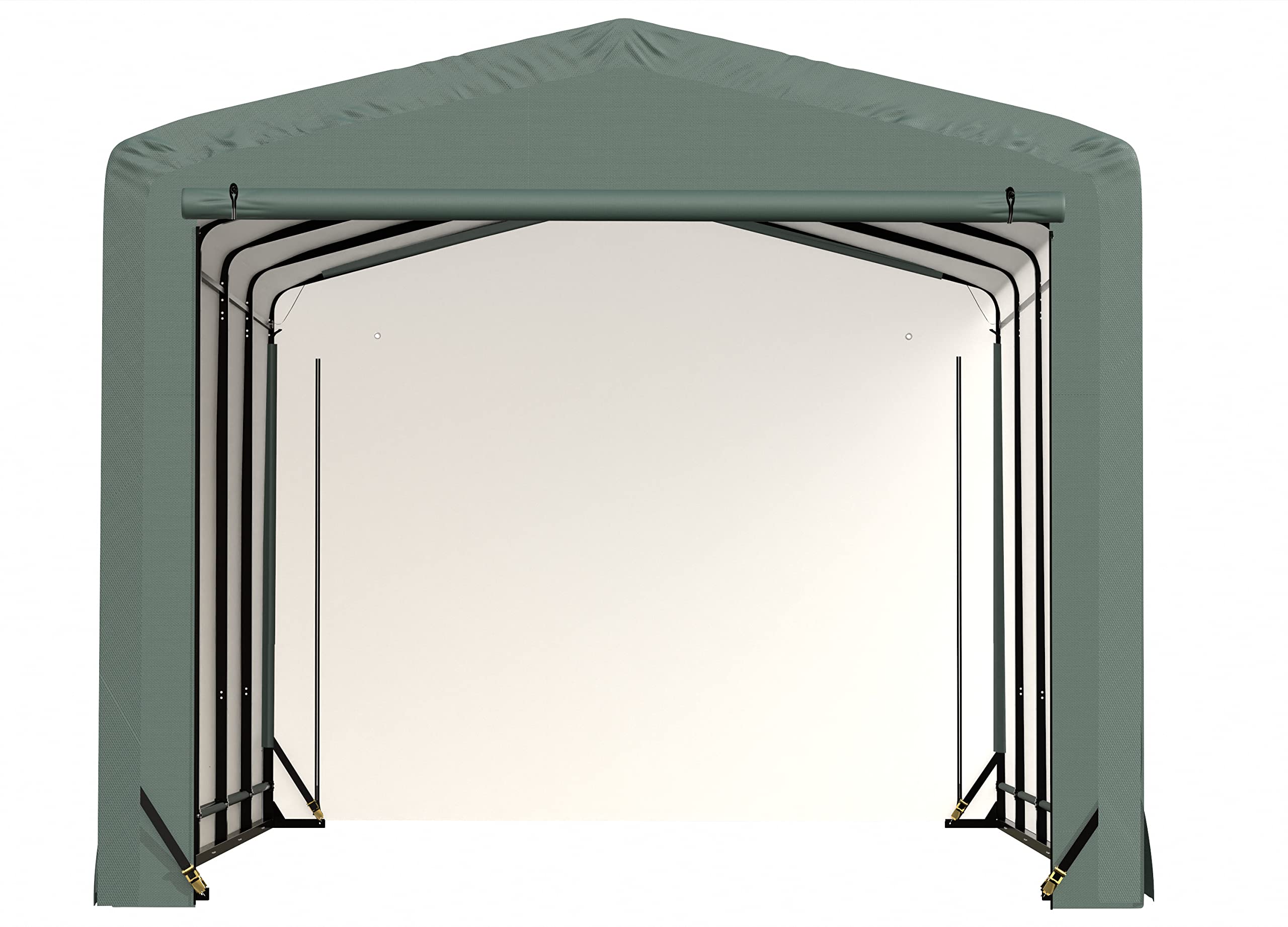 ShelterLogic ShelterTube Garage & Storage Shelter, 12' x 23' x 10' Heavy-Duty Steel Frame Wind and Snow-Load Rated Enclosure, Green - Image 8