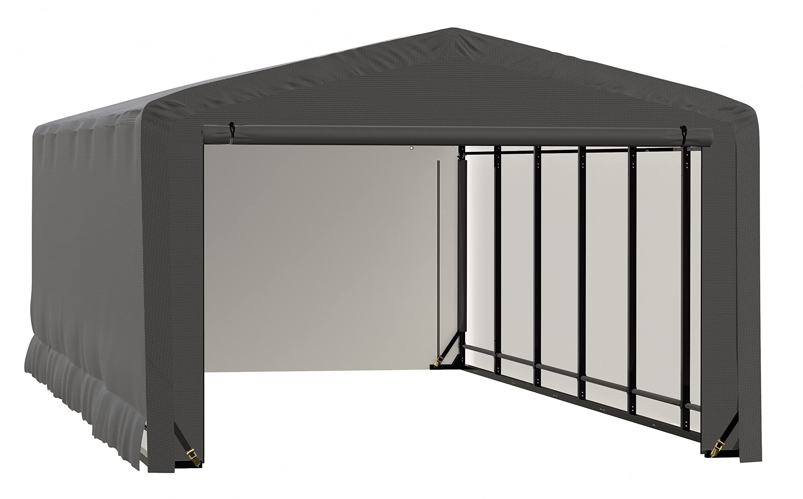 ShelterLogic ShelterTube Garage & Storage Shelter, 12' x 23' x 10' Heavy-Duty Steel Frame Wind and Snow-Load Rated Enclosure, Gray - Image 11