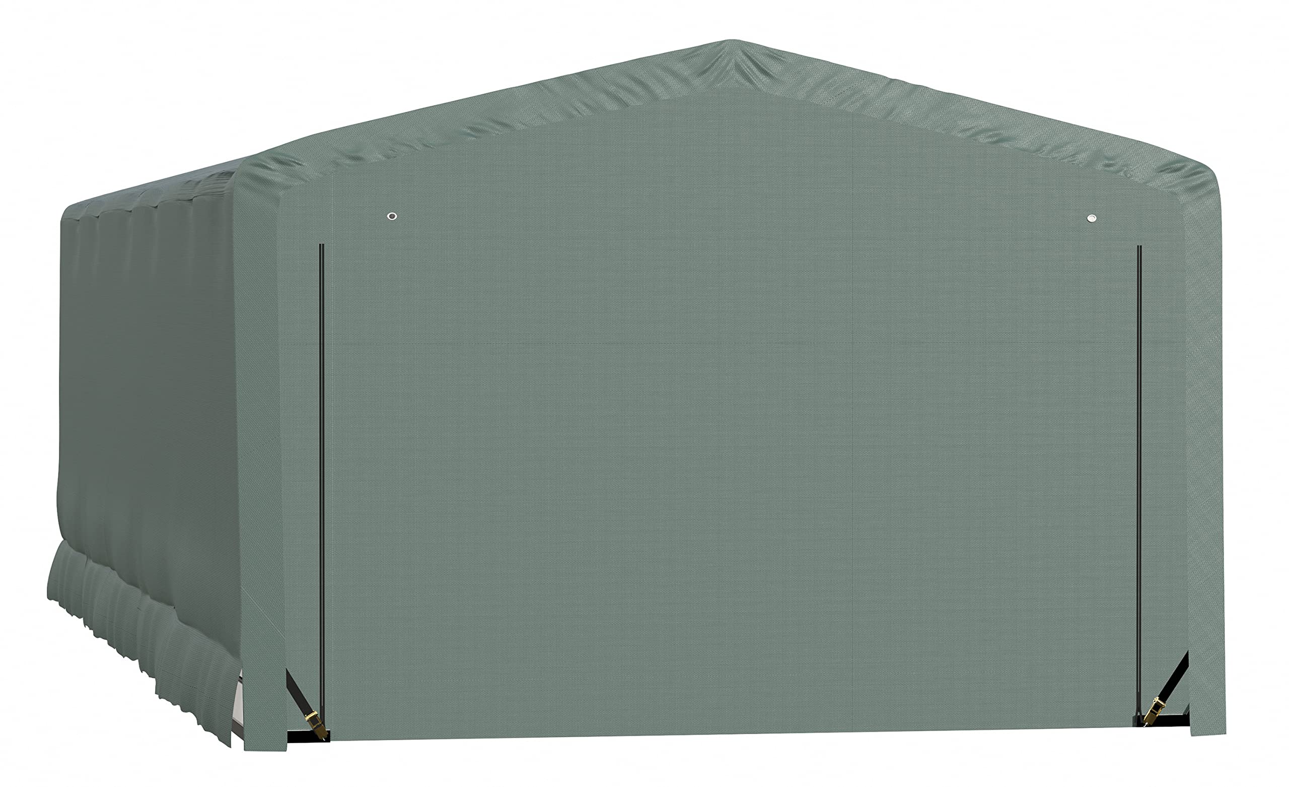 ShelterLogic ShelterTube Garage & Storage Shelter, 12' x 23' x 8' Heavy-Duty Steel Frame Wind and Snow-Load Rated Enclosure, Green - Image 7