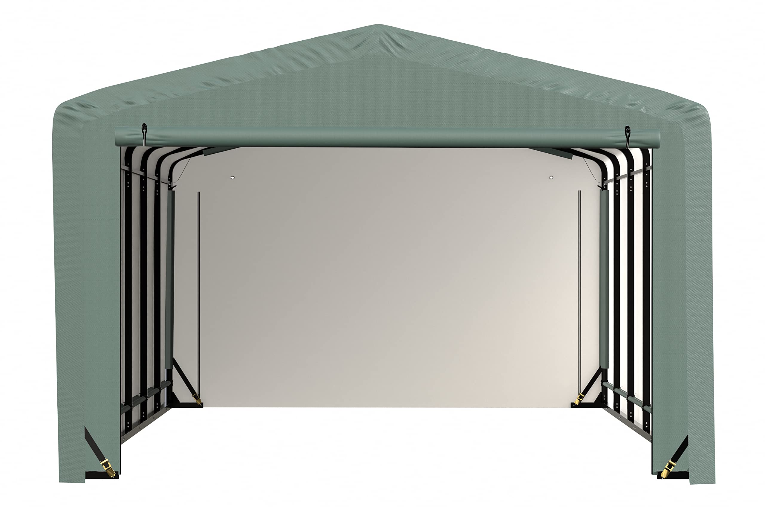 ShelterLogic ShelterTube Garage & Storage Shelter, 12' x 23' x 8' Heavy-Duty Steel Frame Wind and Snow-Load Rated Enclosure, Green - Image 8