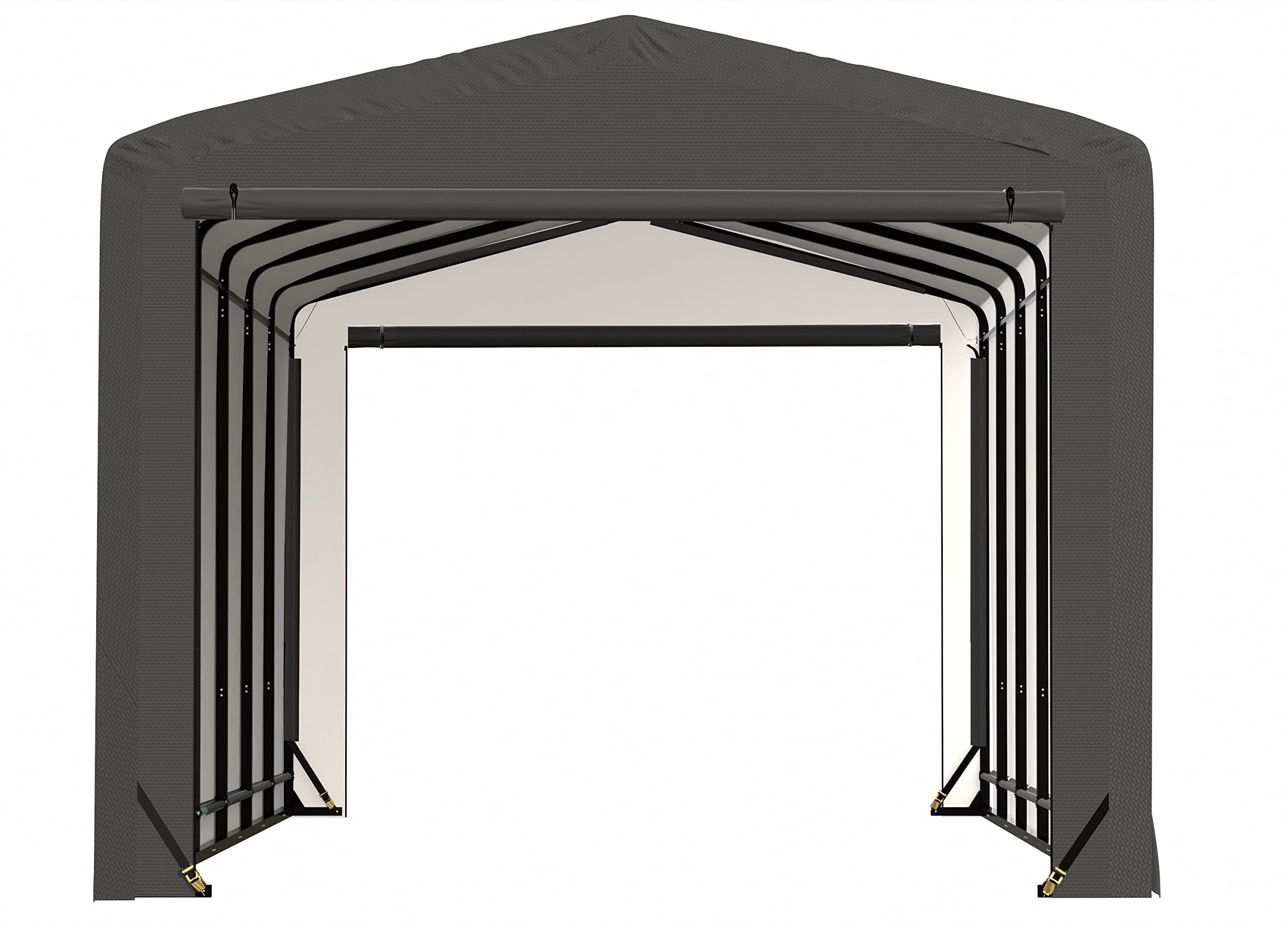 ShelterLogic ShelterTube Garage & Storage Shelter, 12' x 27' x 10' Heavy-Duty Steel Frame Wind and Snow-Load Rated Enclosure, Gray - Image 10