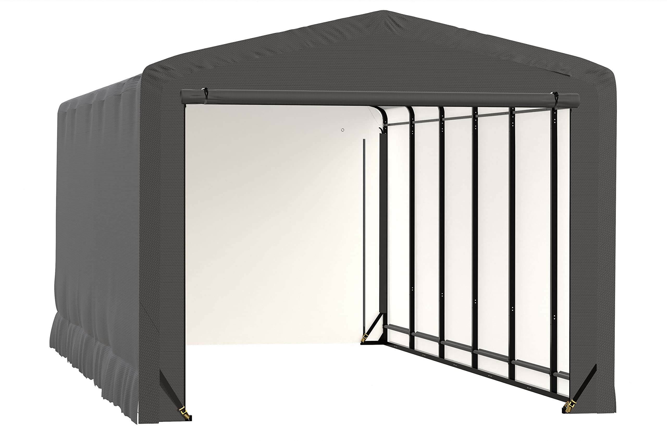 ShelterLogic ShelterTube Garage & Storage Shelter, 12' x 27' x 10' Heavy-Duty Steel Frame Wind and Snow-Load Rated Enclosure, Gray - Image 11