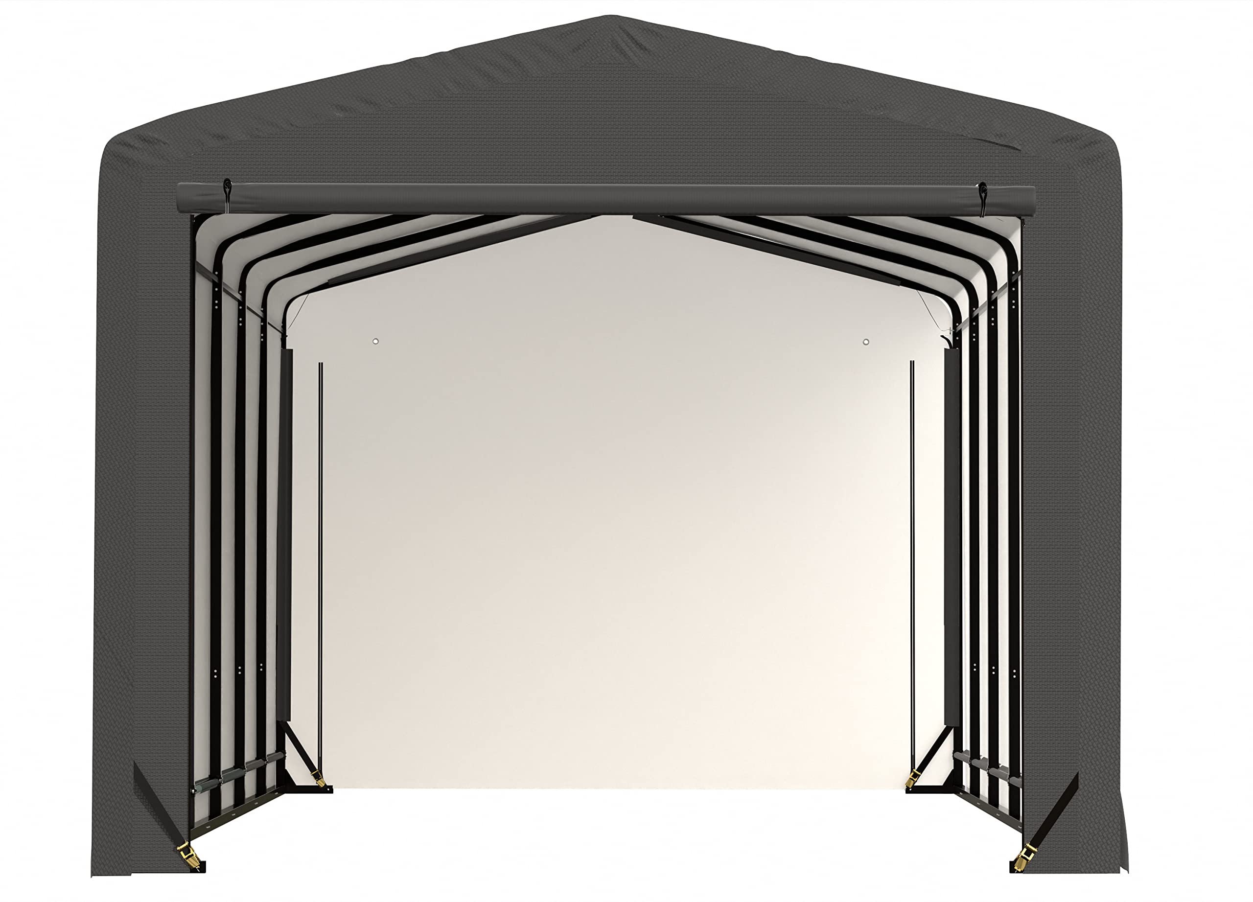 ShelterLogic ShelterTube Garage & Storage Shelter, 12' x 27' x 10' Heavy-Duty Steel Frame Wind and Snow-Load Rated Enclosure, Gray - Image 8