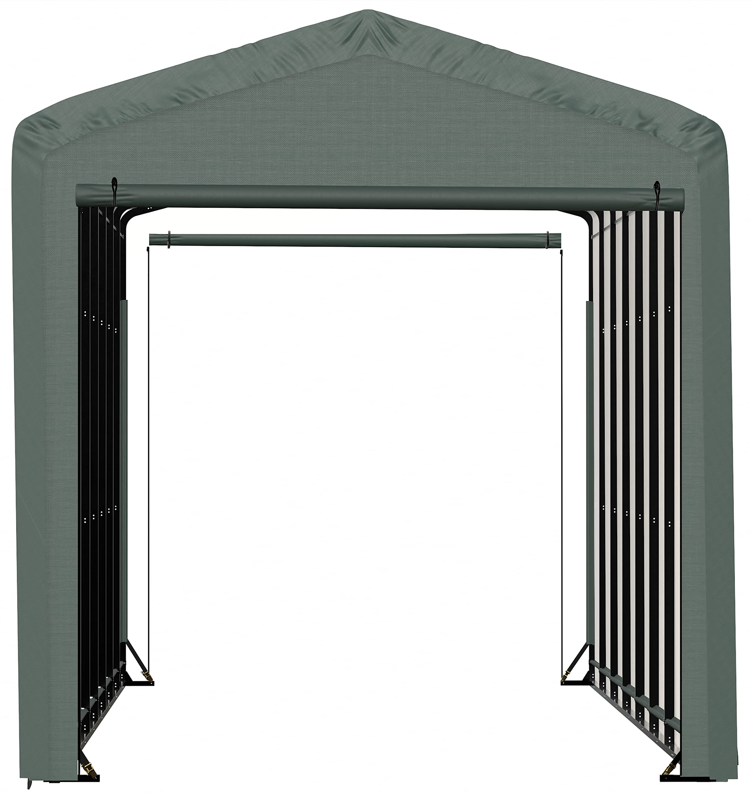 ShelterLogic ShelterTube Garage & Storage Shelter, 14' x 36' x 16' Heavy-Duty Steel Frame Wind and Snow-Load Rated Enclosure, Green - Image 10
