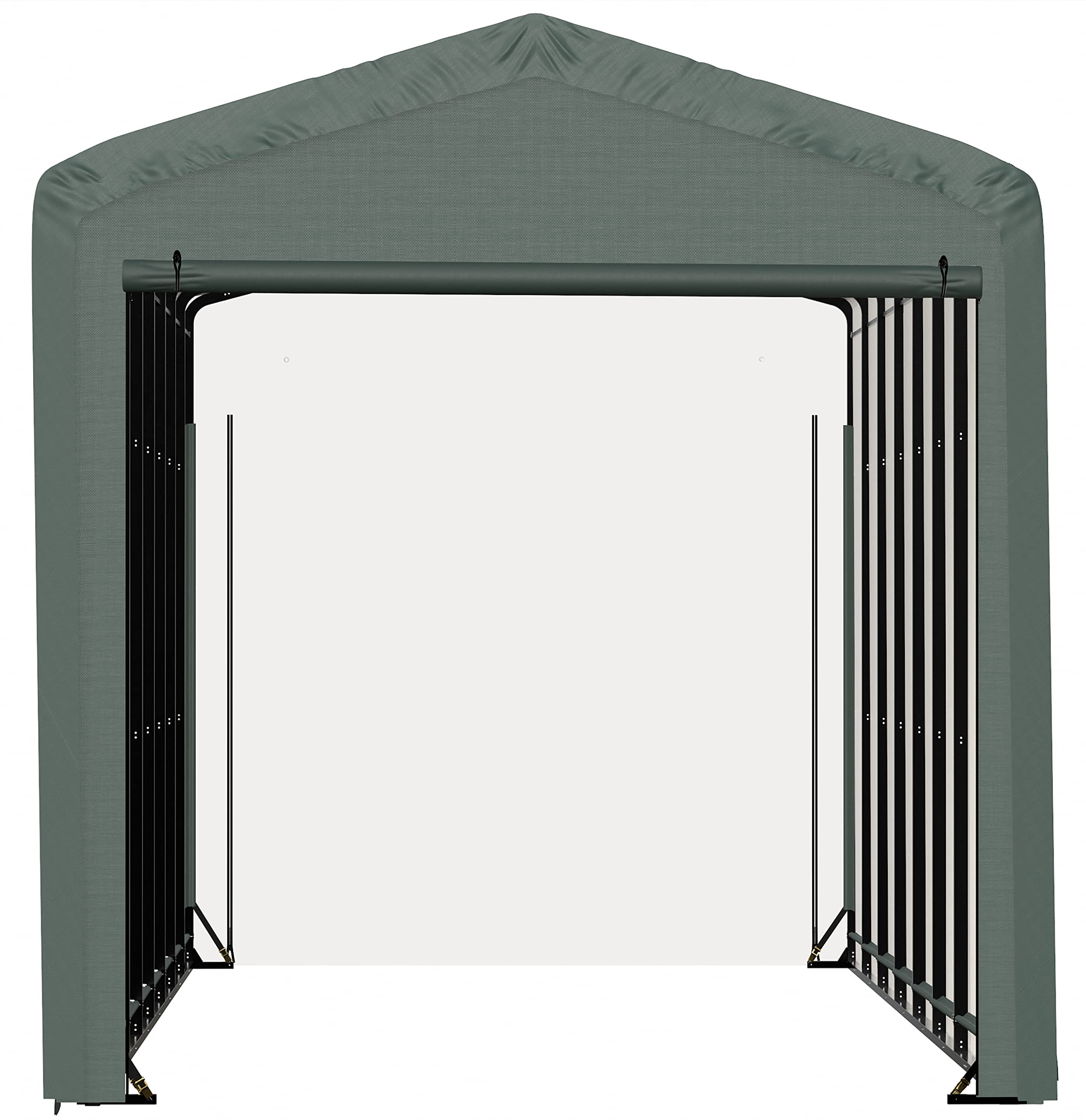 ShelterLogic ShelterTube Garage & Storage Shelter, 14' x 36' x 16' Heavy-Duty Steel Frame Wind and Snow-Load Rated Enclosure, Green - Image 8