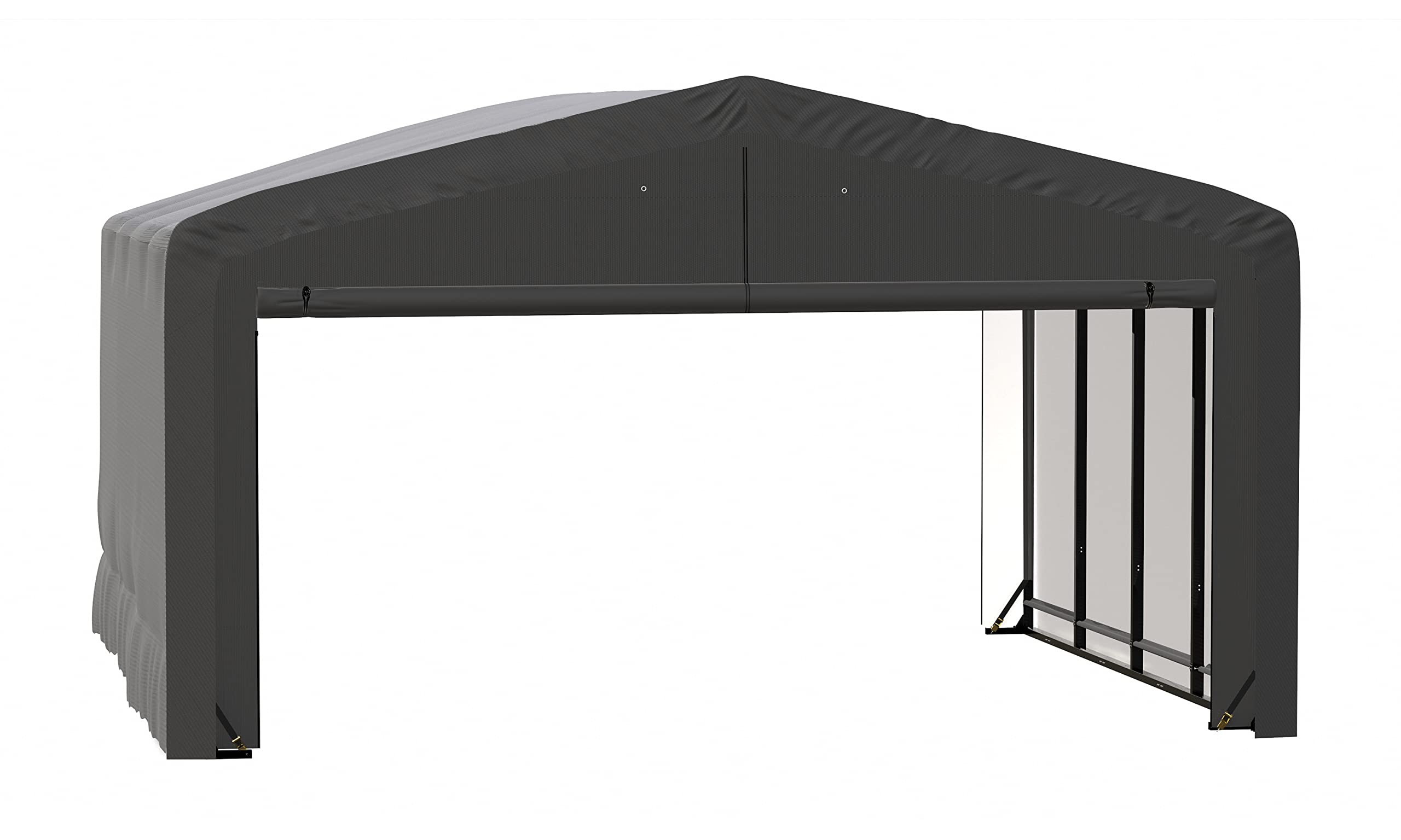 ShelterLogic ShelterTube Garage & Storage Shelter, 20' x 18' x 12' Heavy-Duty Steel Frame Wind and Snow-Load Rated Enclosure, Gray