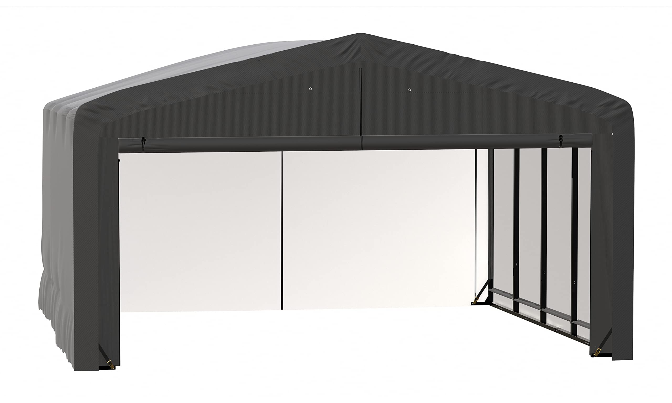 ShelterLogic ShelterTube Garage & Storage Shelter, 20' x 18' x 12' Heavy-Duty Steel Frame Wind and Snow-Load Rated Enclosure, Gray - Image 11