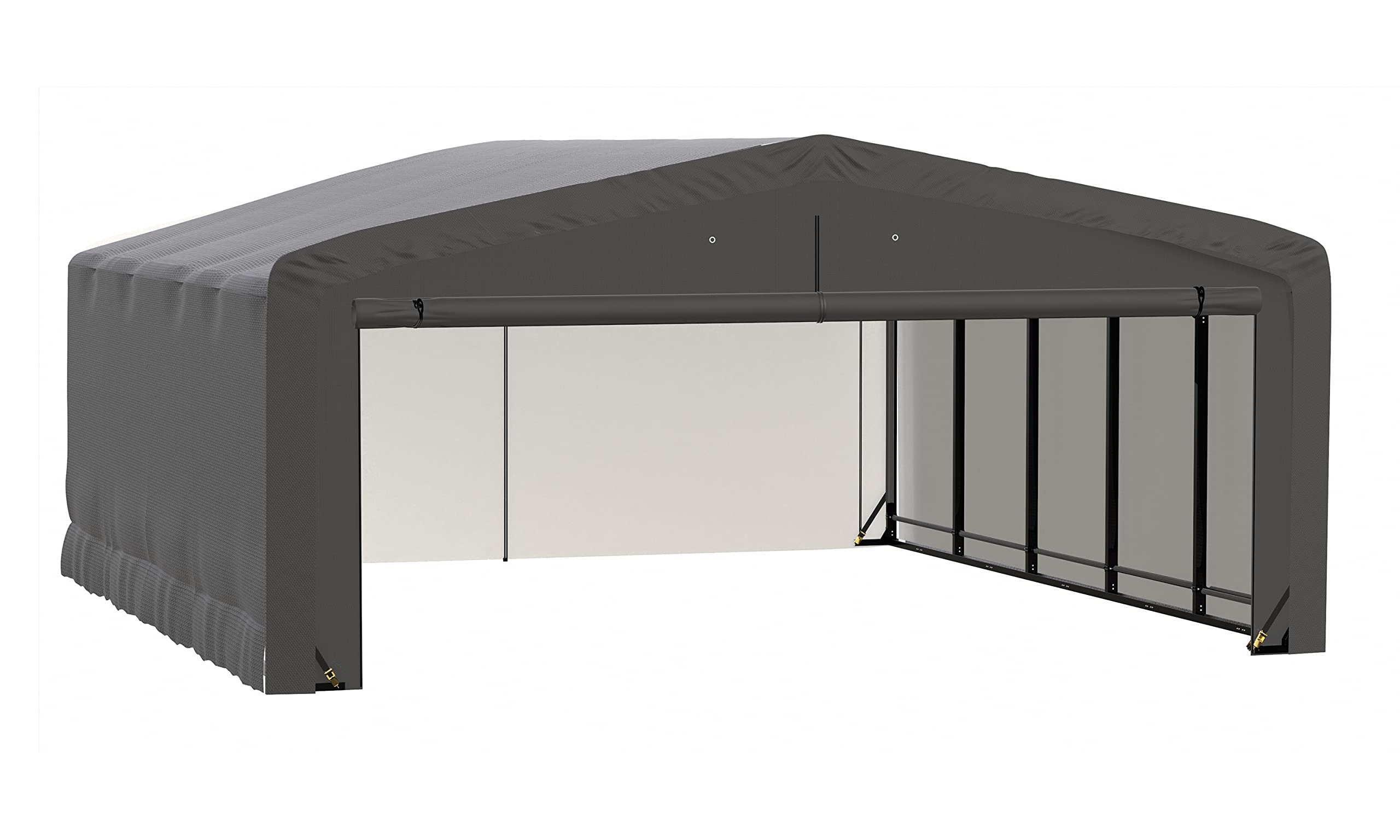 ShelterLogic ShelterTube Garage & Storage Shelter, 20' x 23' x 10' Heavy-Duty Steel Frame Wind and Snow-Load Rated Enclosure, Gray - Image 11