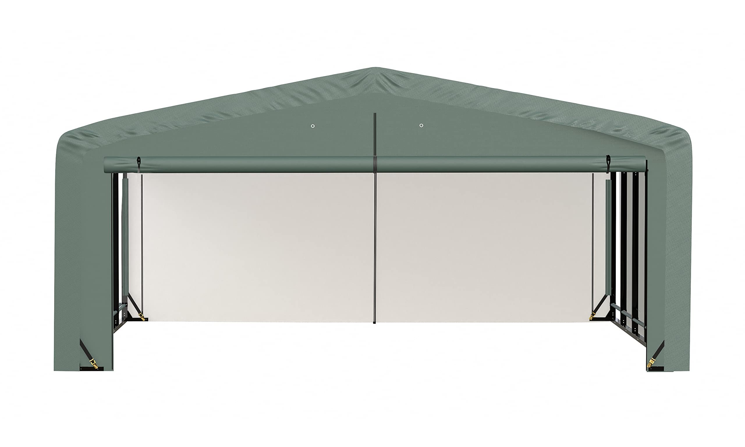 ShelterLogic ShelterTube Garage & Storage Shelter, 20' x 23' x 10' Heavy-Duty Steel Frame Wind and Snow-Load Rated Enclosure, Green - Image 8