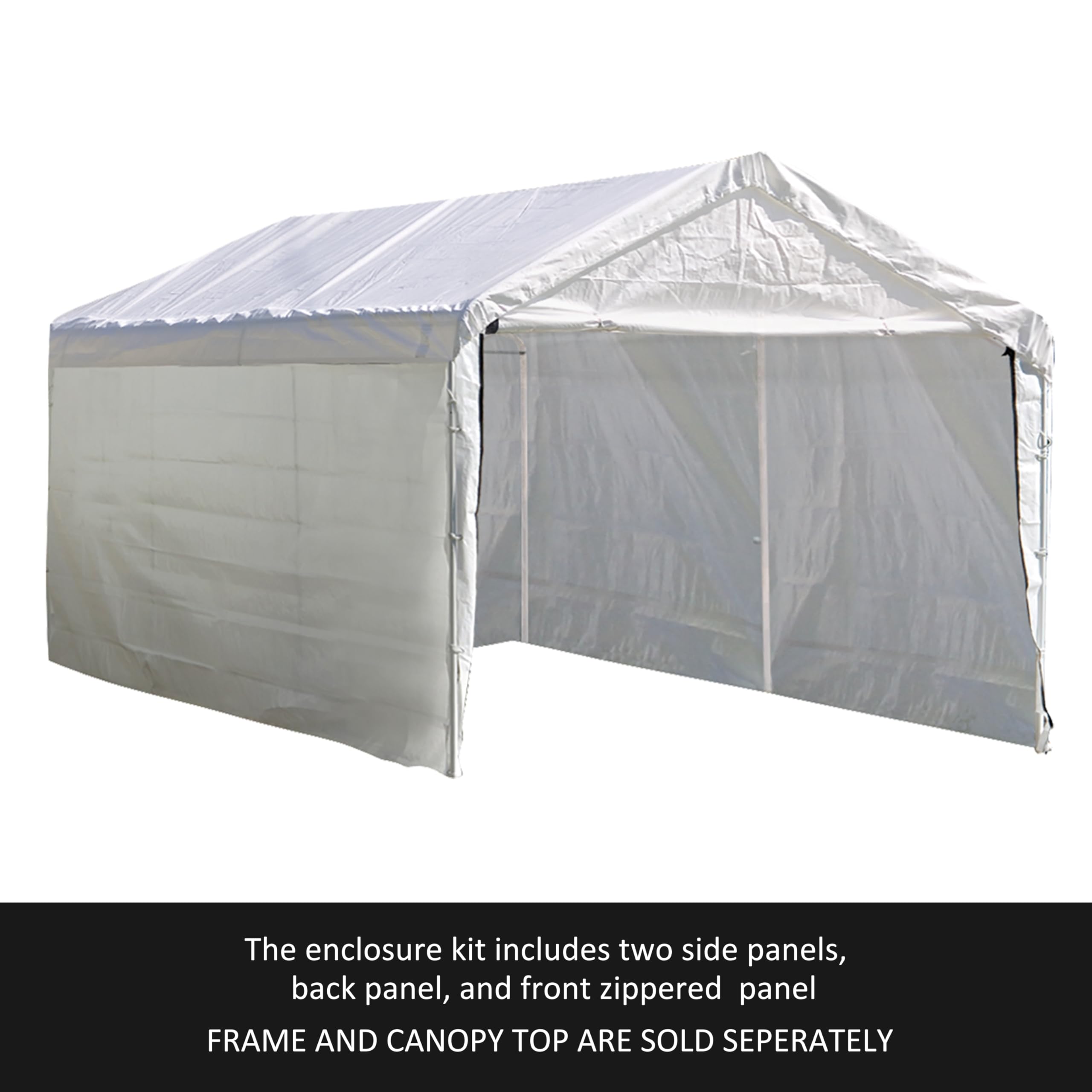 ShelterLogic SuperMax Canopy Enclosure Kit, 12 x 20 ft. (Frame and Canopy Sold Separately) - Image 10