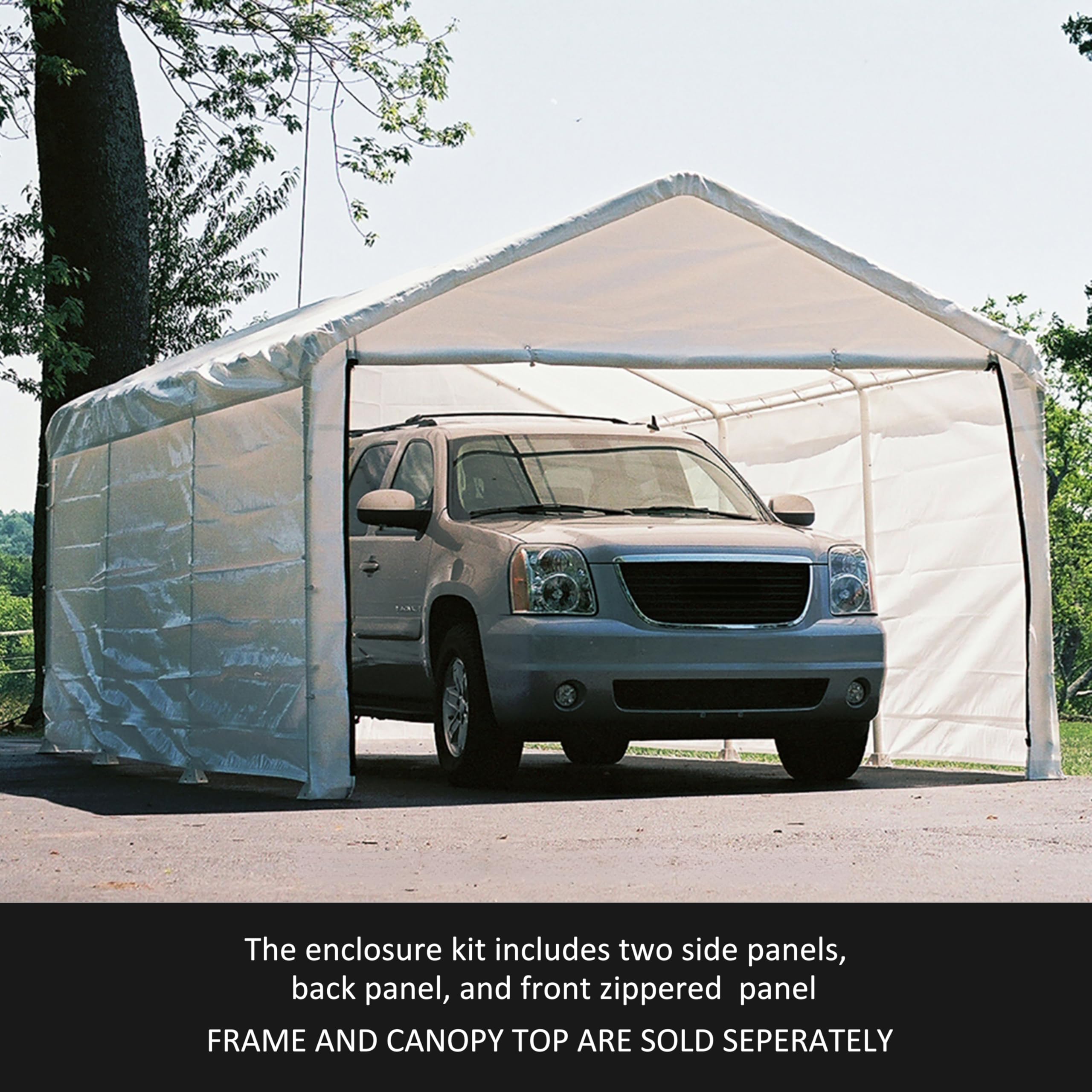 ShelterLogic SuperMax Canopy Enclosure Kit, 12 x 20 ft. (Frame and Canopy Sold Separately) - Image 4