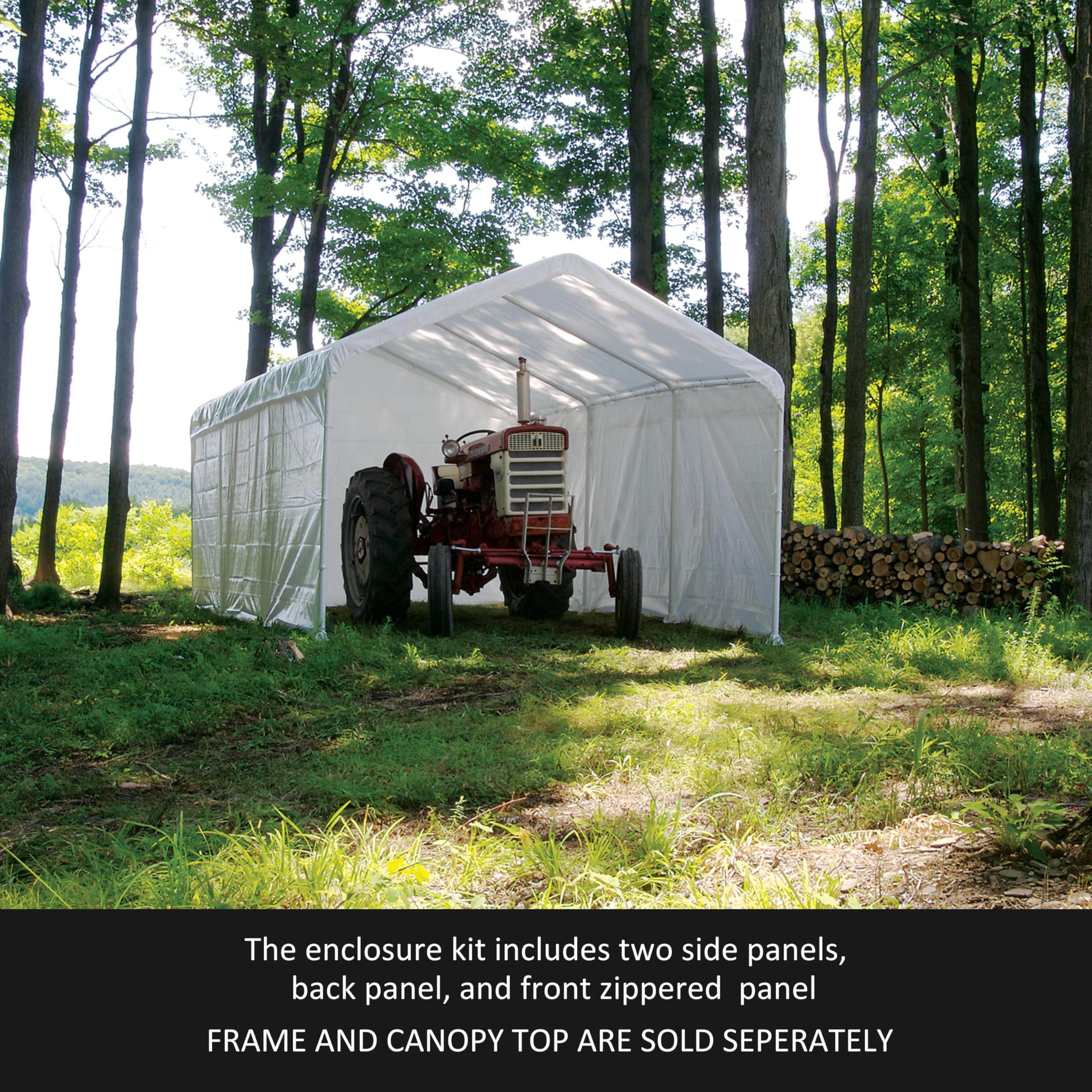 ShelterLogic SuperMax Canopy Enclosure Kit, 12 x 20 ft. (Frame and Canopy Sold Separately) - Image 6